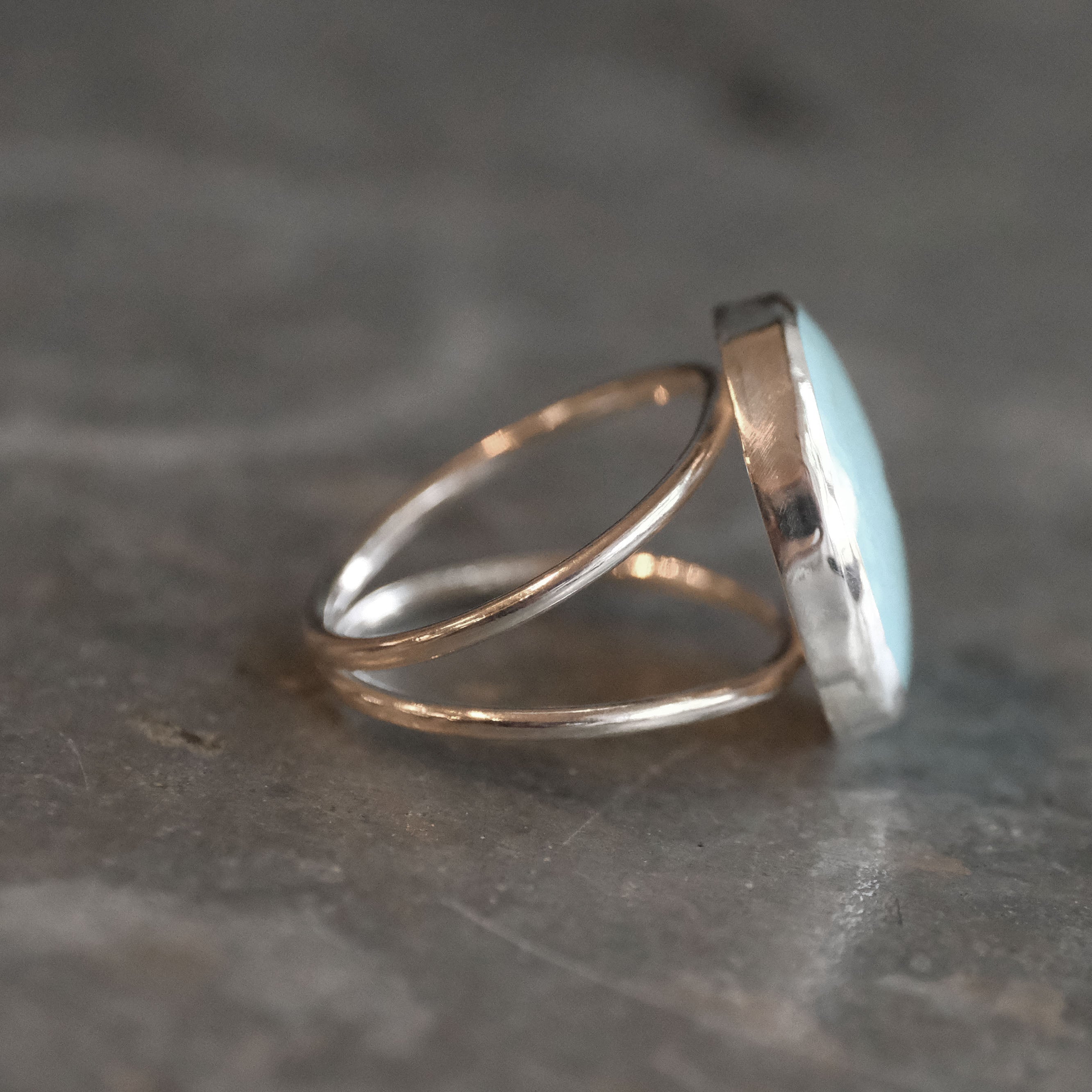 Campitos Turquoise + Sterling Cheval Ring (Size 8.5) - One of a Kind