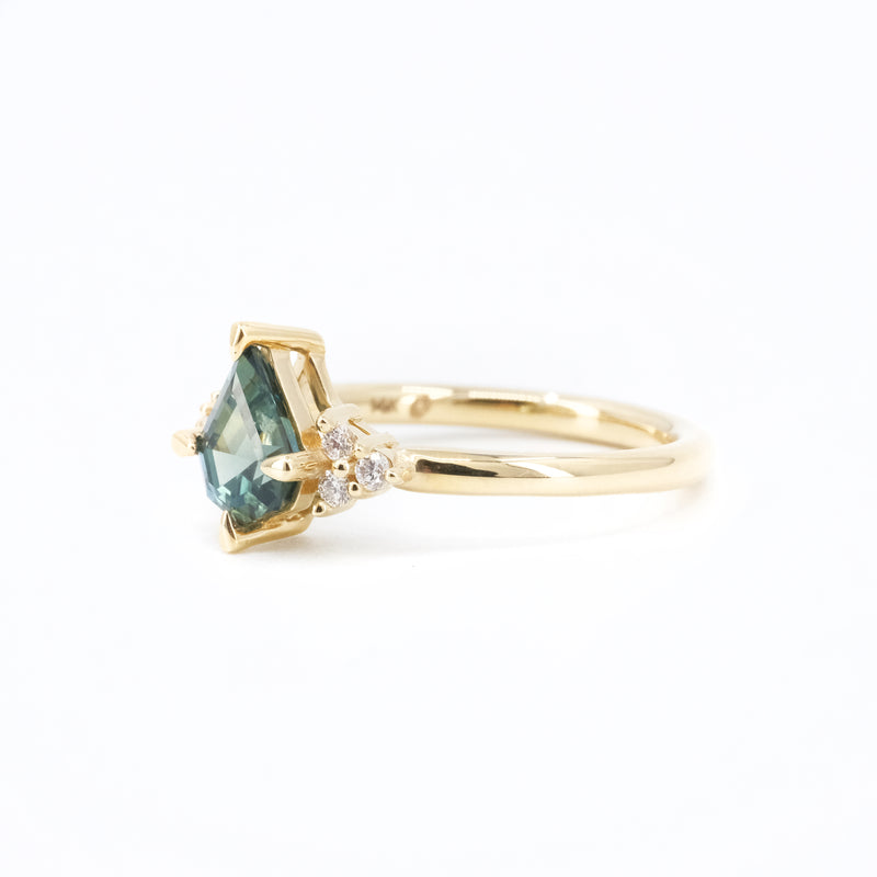 14k Sapphire + Diamond Sanctum Ring