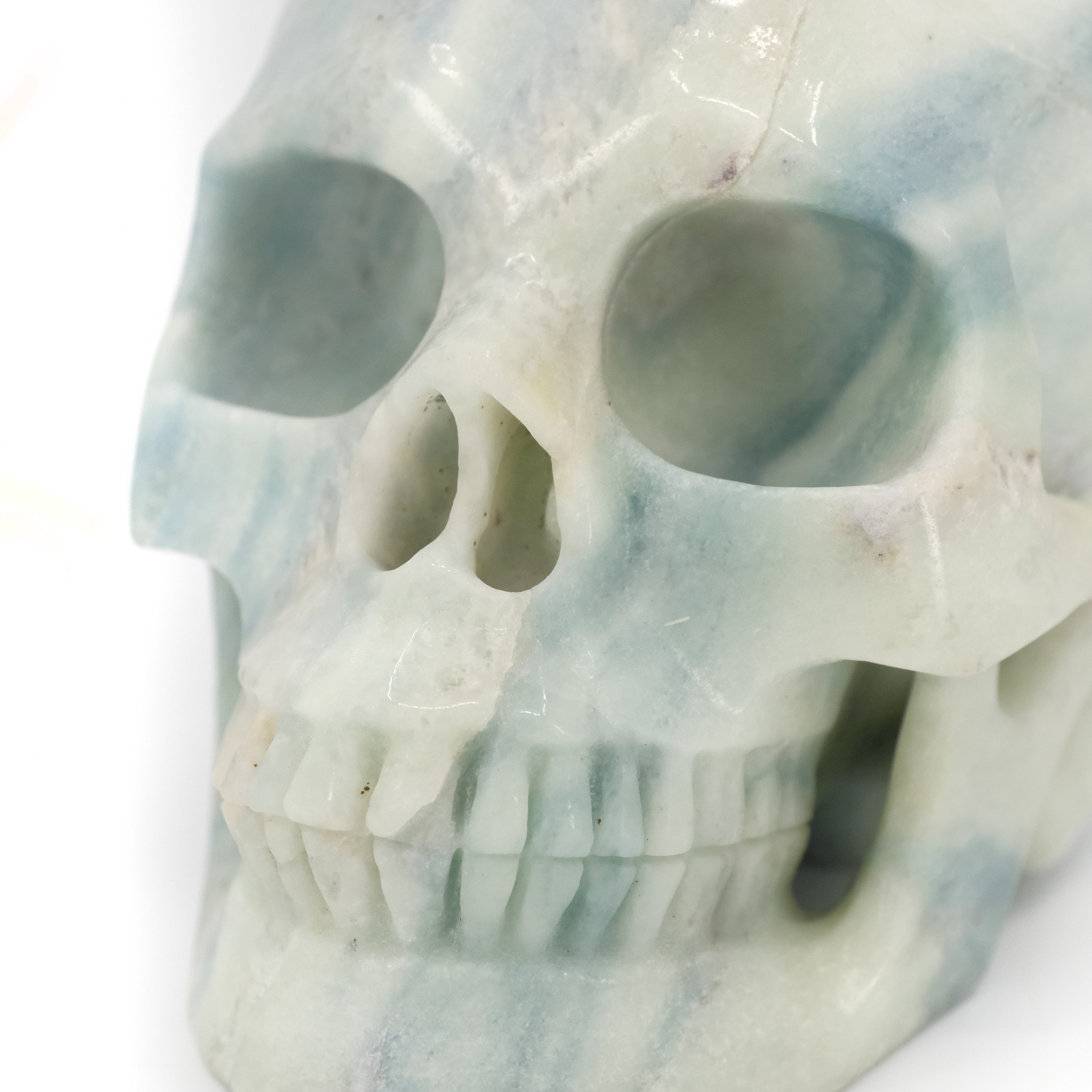 XL Hand Carved Dumortierite Skull
