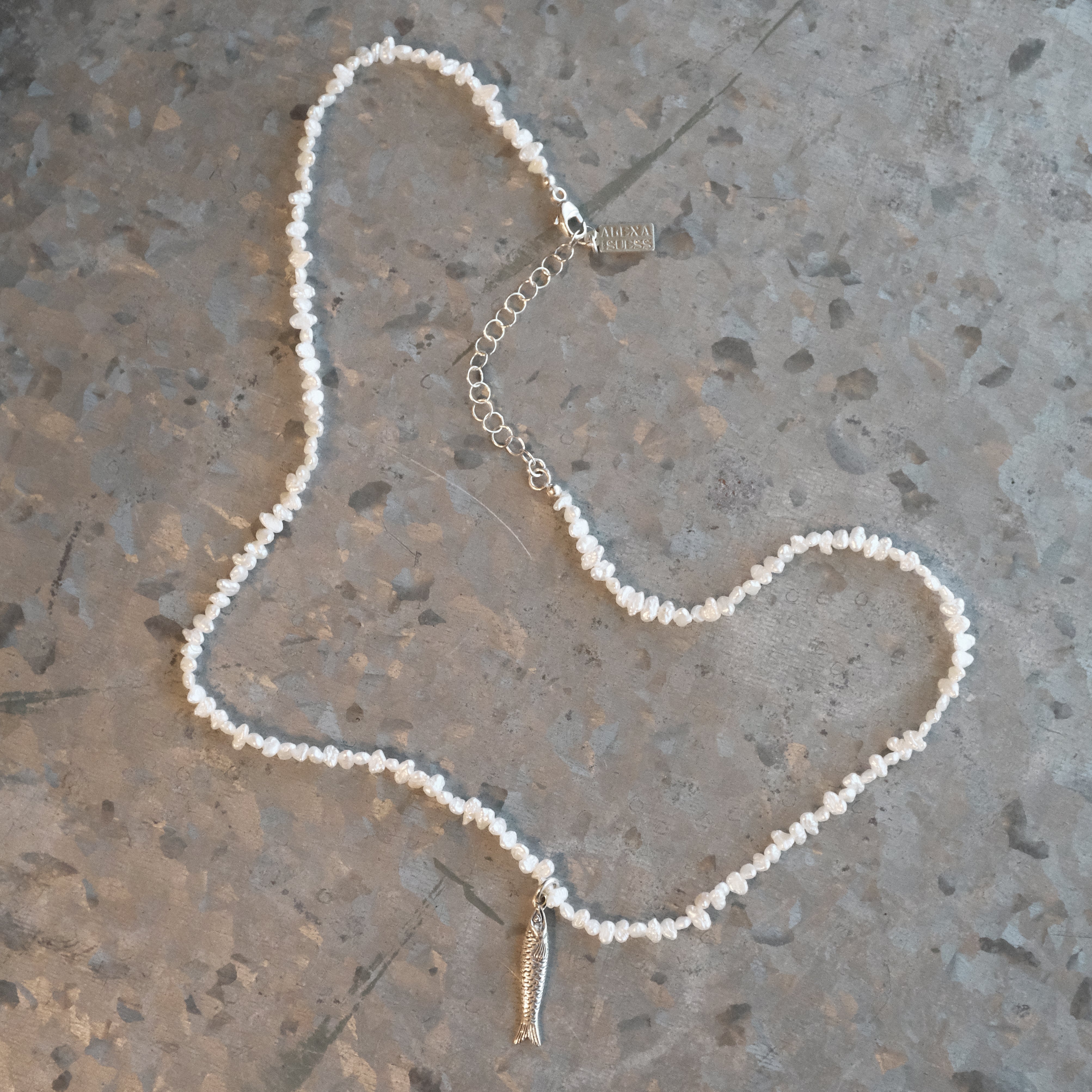 Freshwater Pearl + Sterling Catch Necklace - One of a Kind