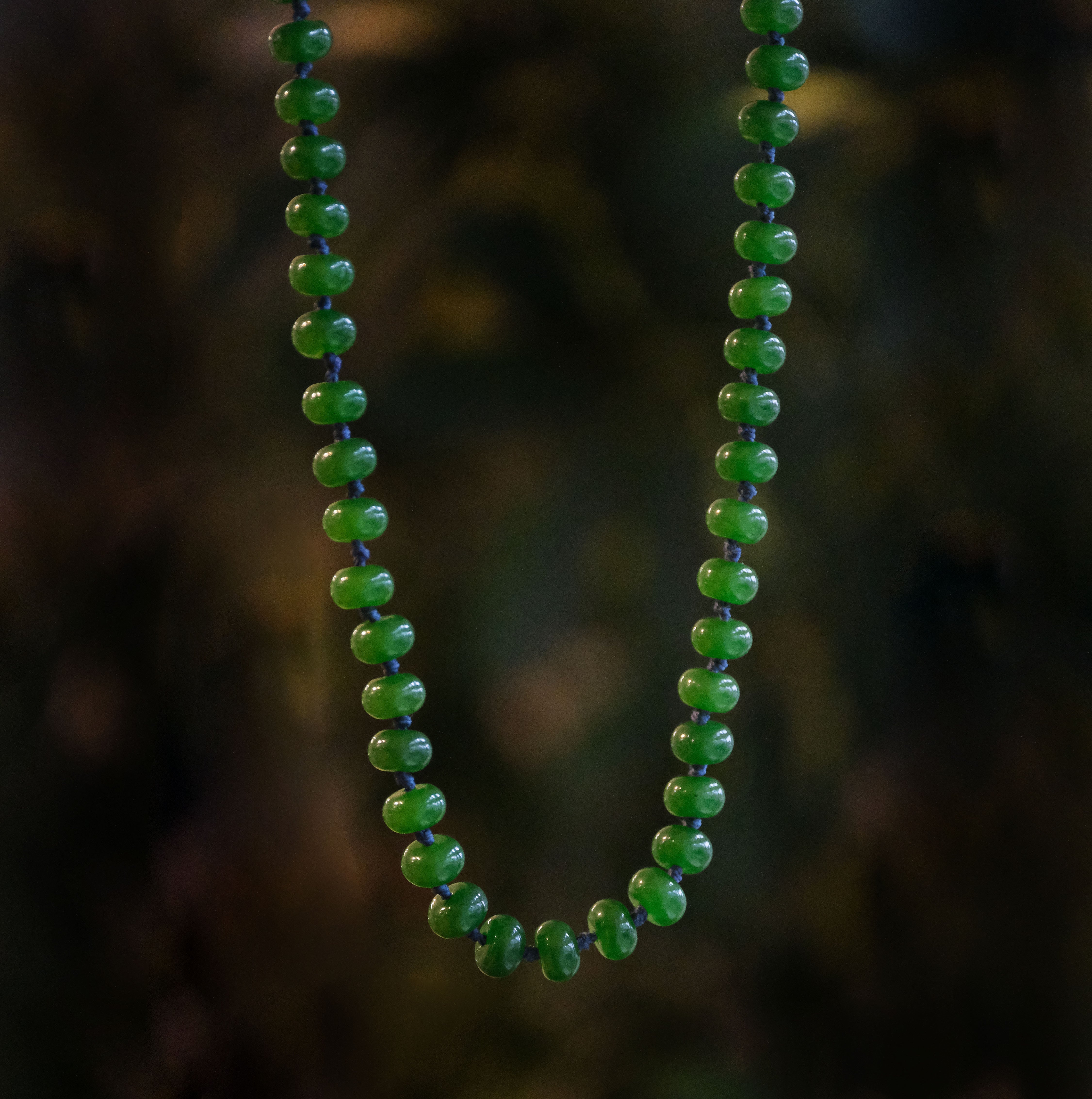 Knotted Nephrite Jade Necklace