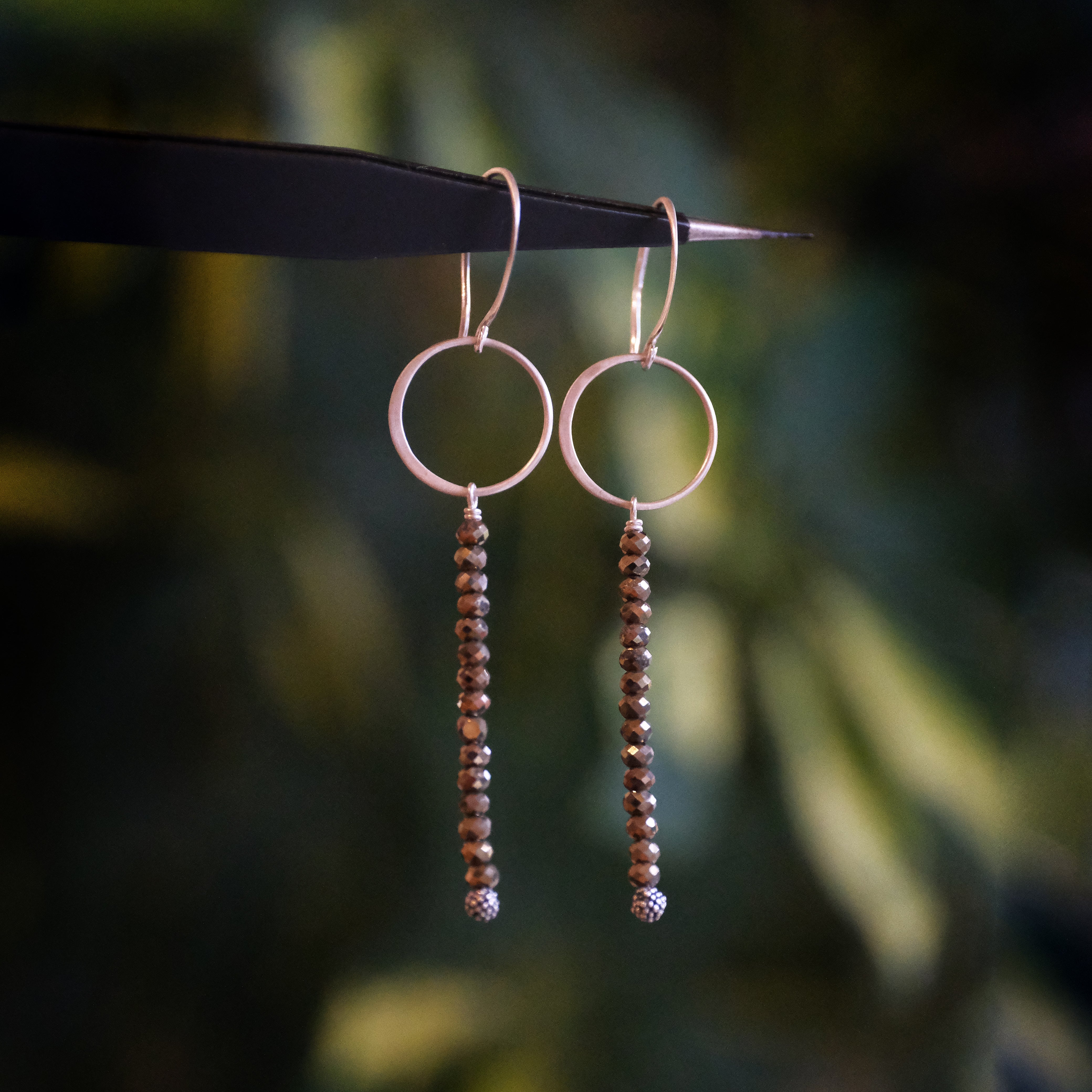 Sterling + Pyrite Comet Earrings