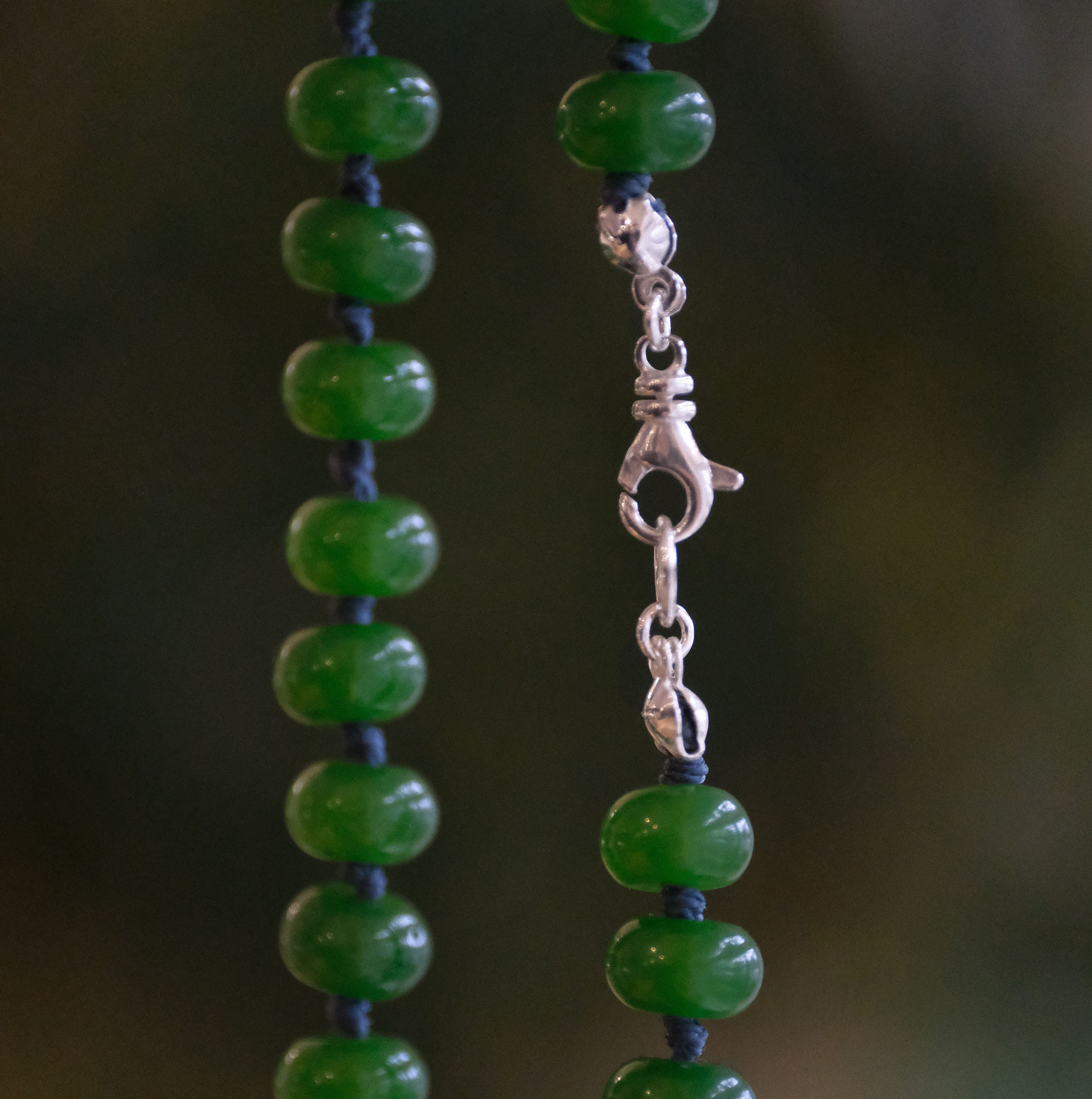 Knotted Nephrite Jade Necklace
