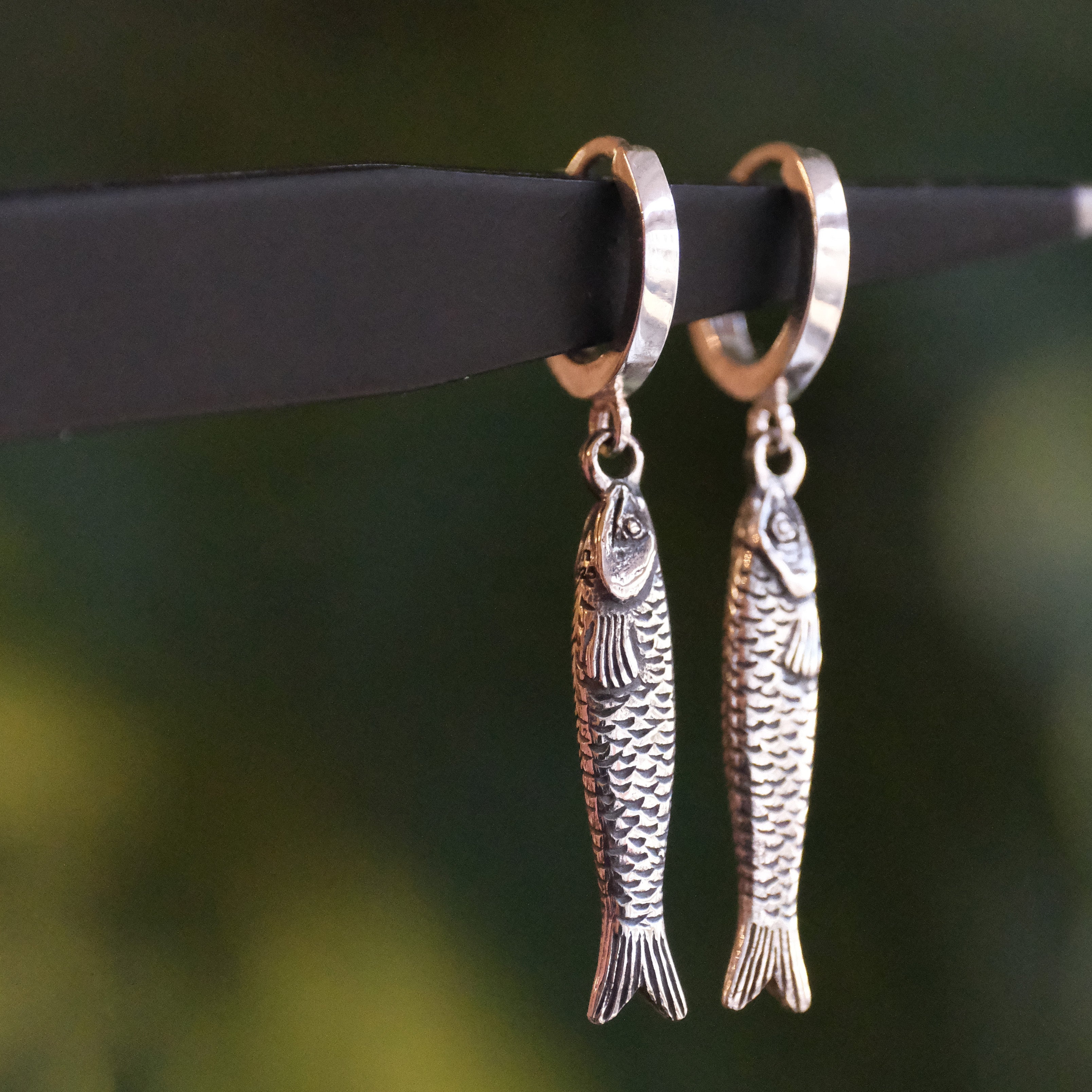 Sterling Sardine Hugger Earrings