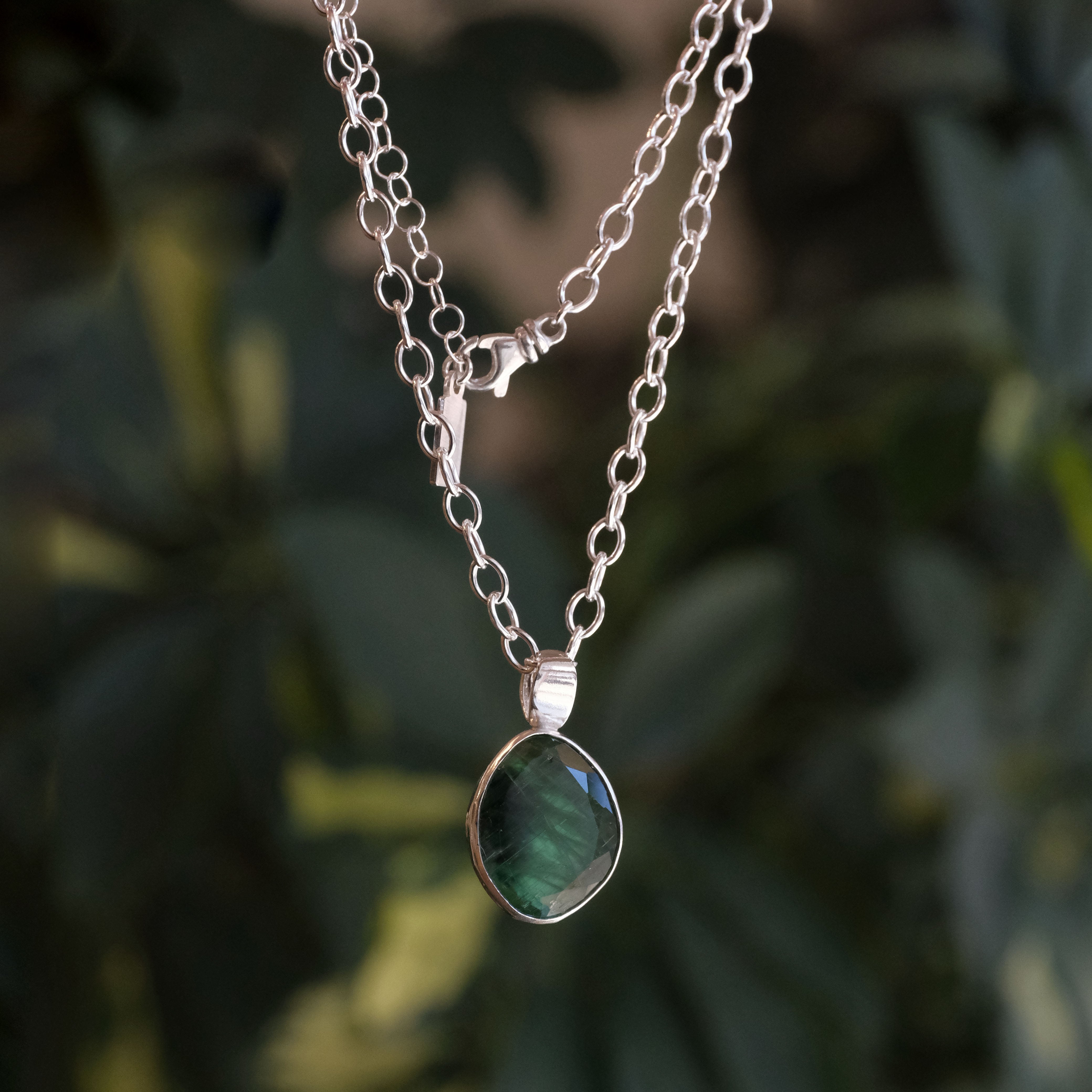 Labradorite Evil Eye Protector Necklace - One of a Kind