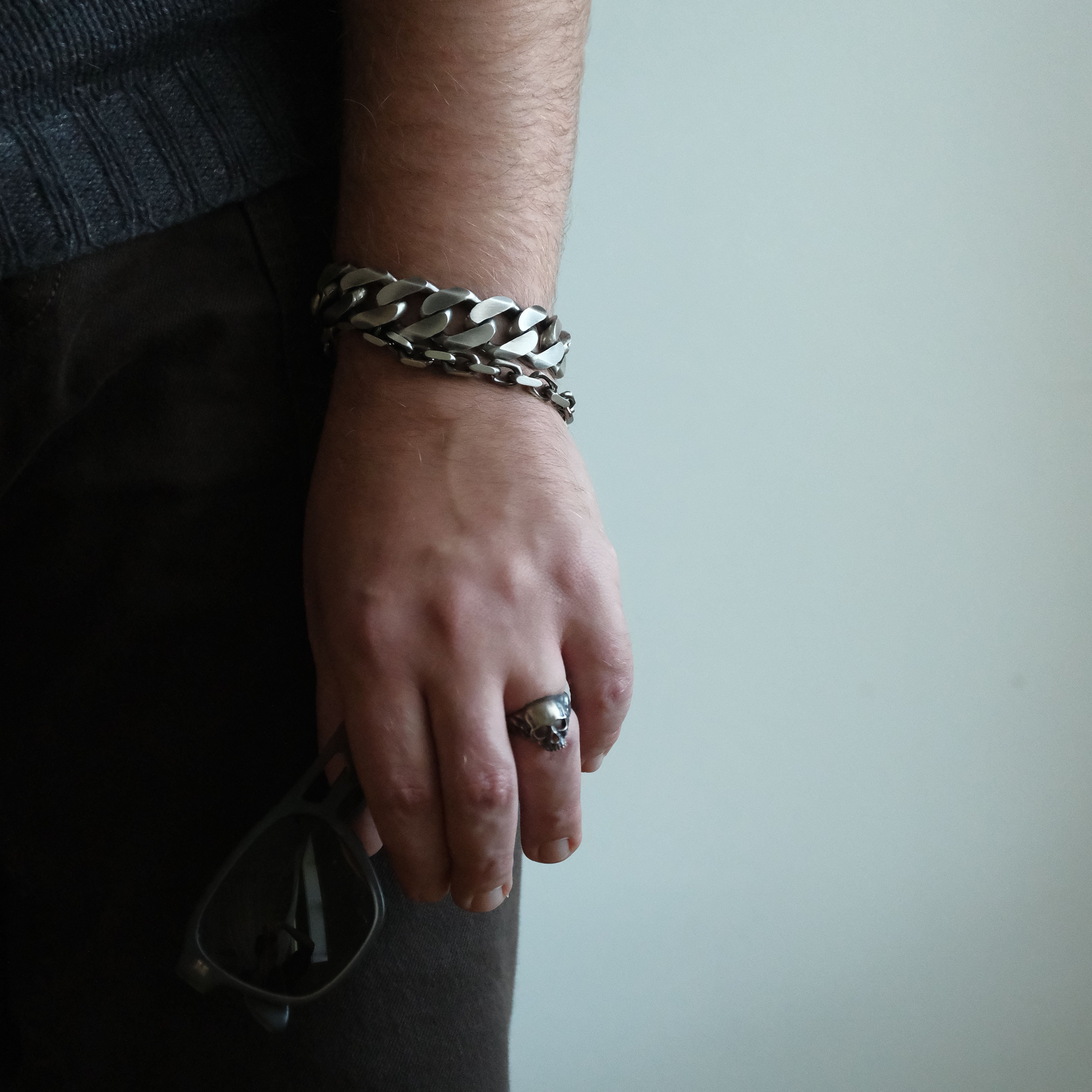 Heavy Metal Sterling Chain Bracelet