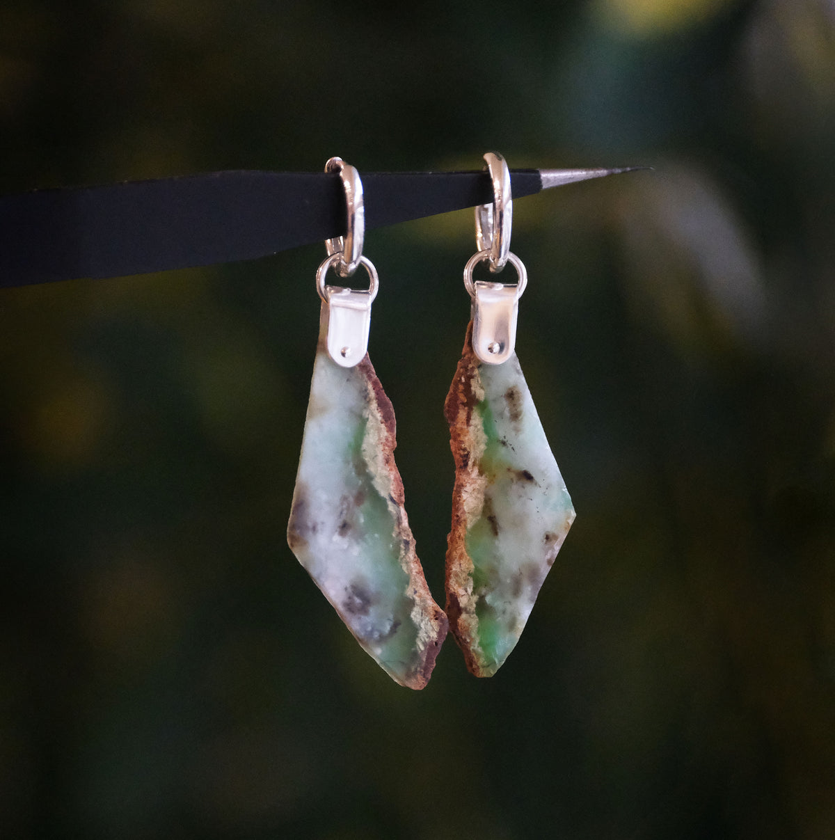 Raw Chrysoprase Saddle Huggers