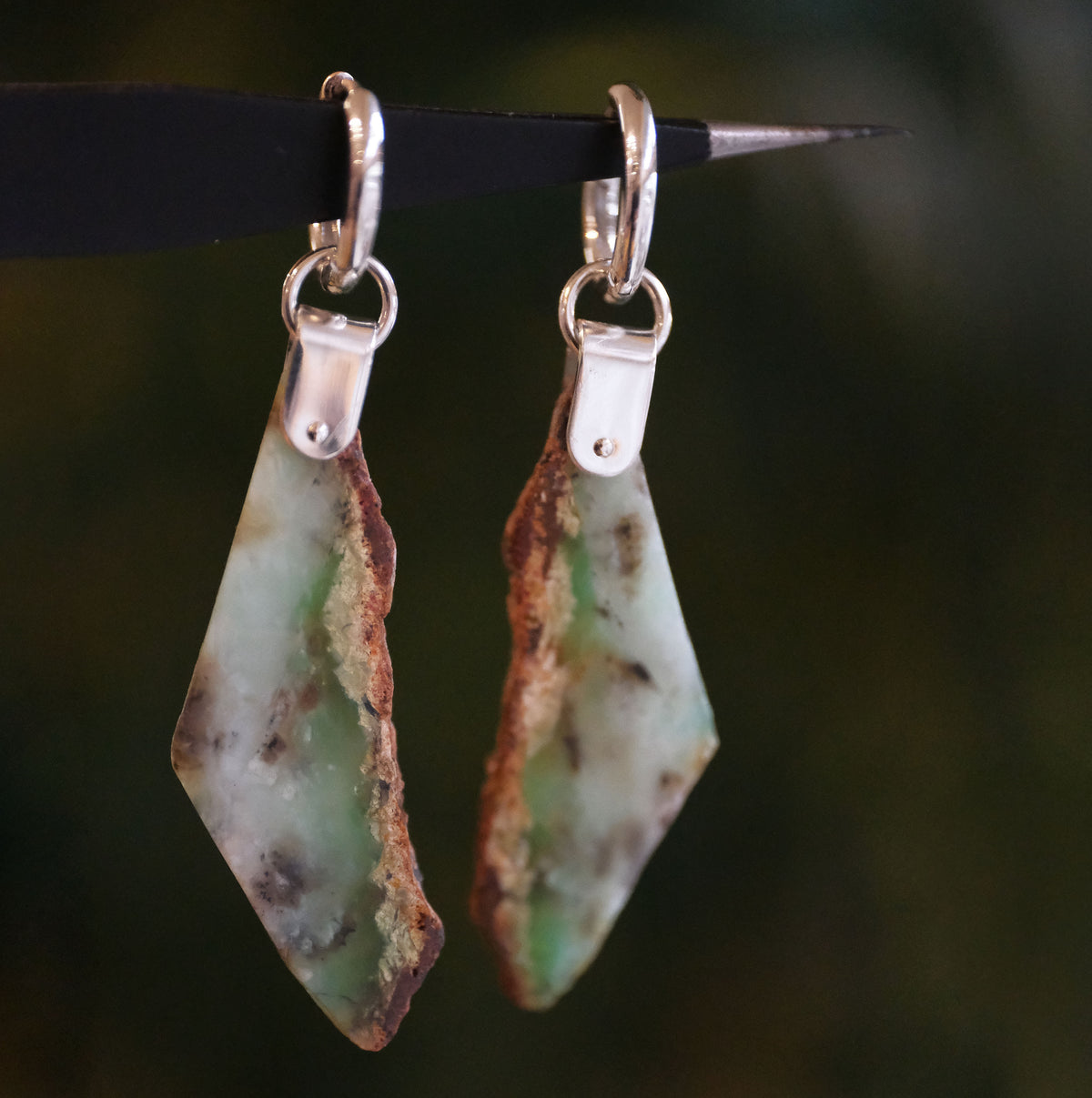 Raw Chrysoprase Saddle Huggers