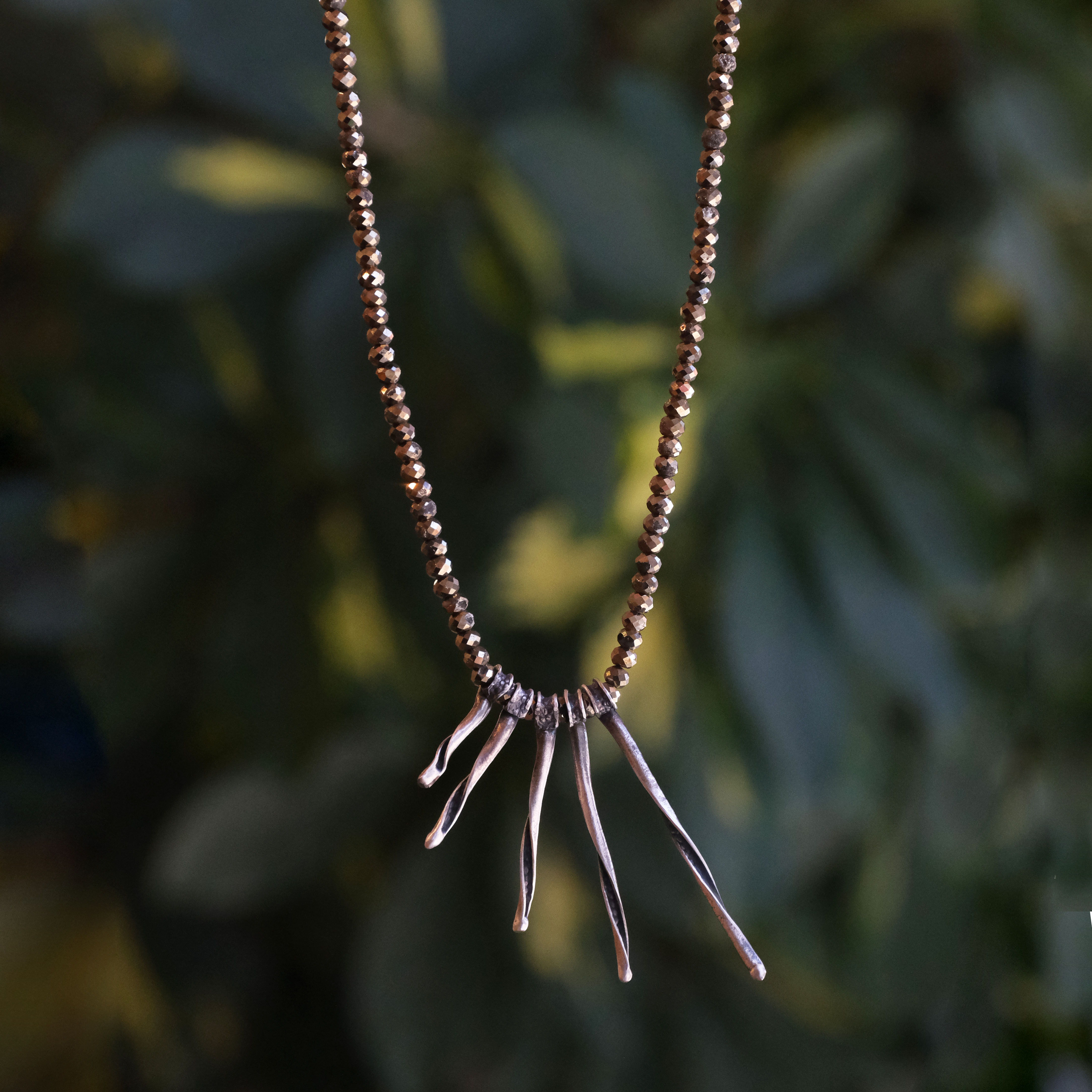 Astraea Sterling + Pyrite Necklace - One of a Kind