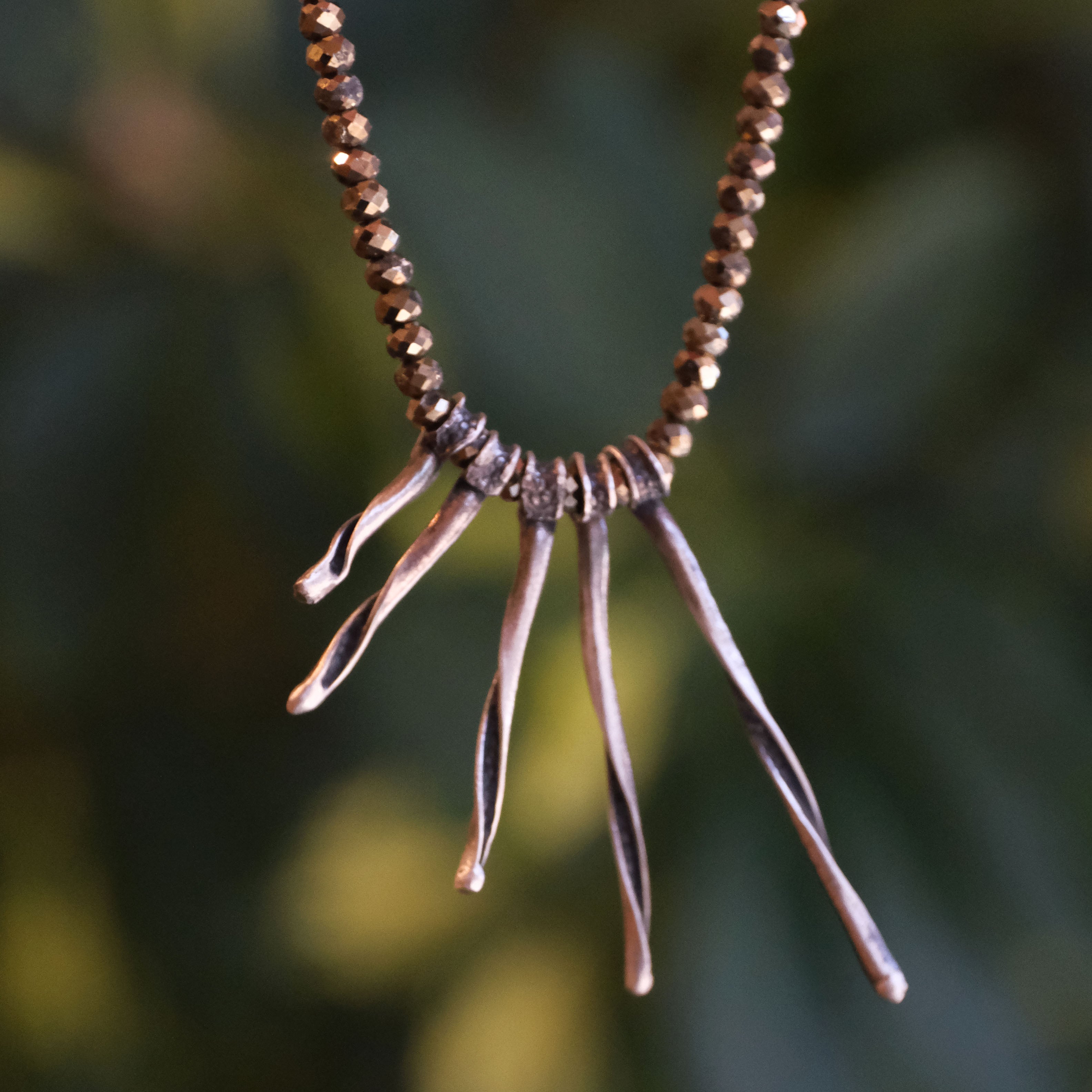 Astraea Sterling + Pyrite Necklace - One of a Kind