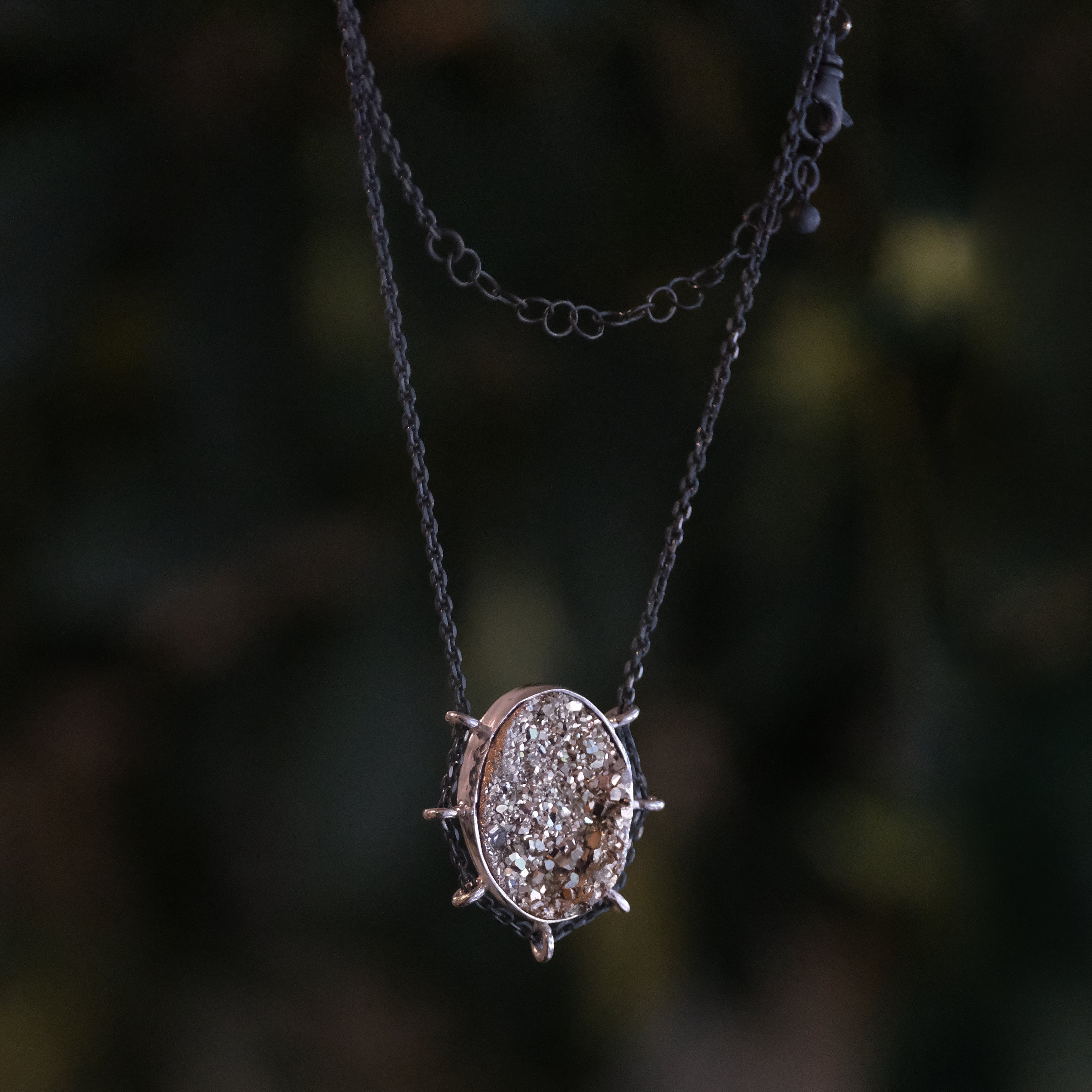Sterling + Pyrite Path Necklace - One of a Kind