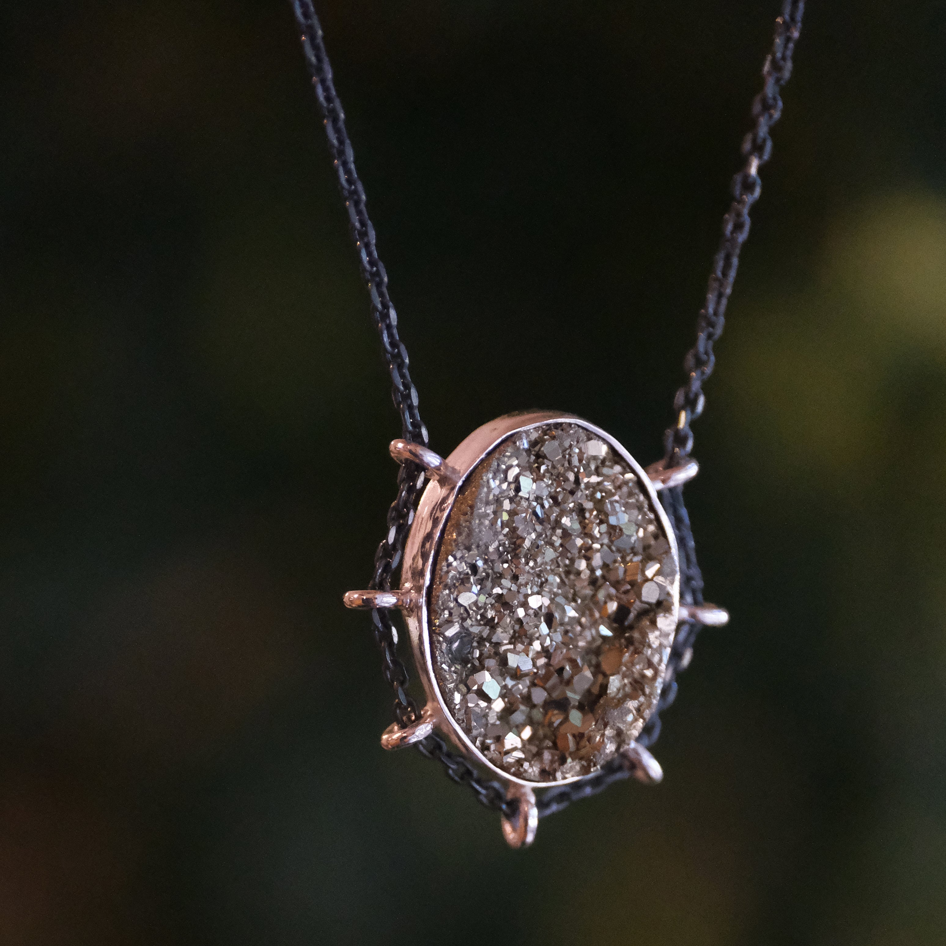 Sterling + Pyrite Path Necklace - One of a Kind