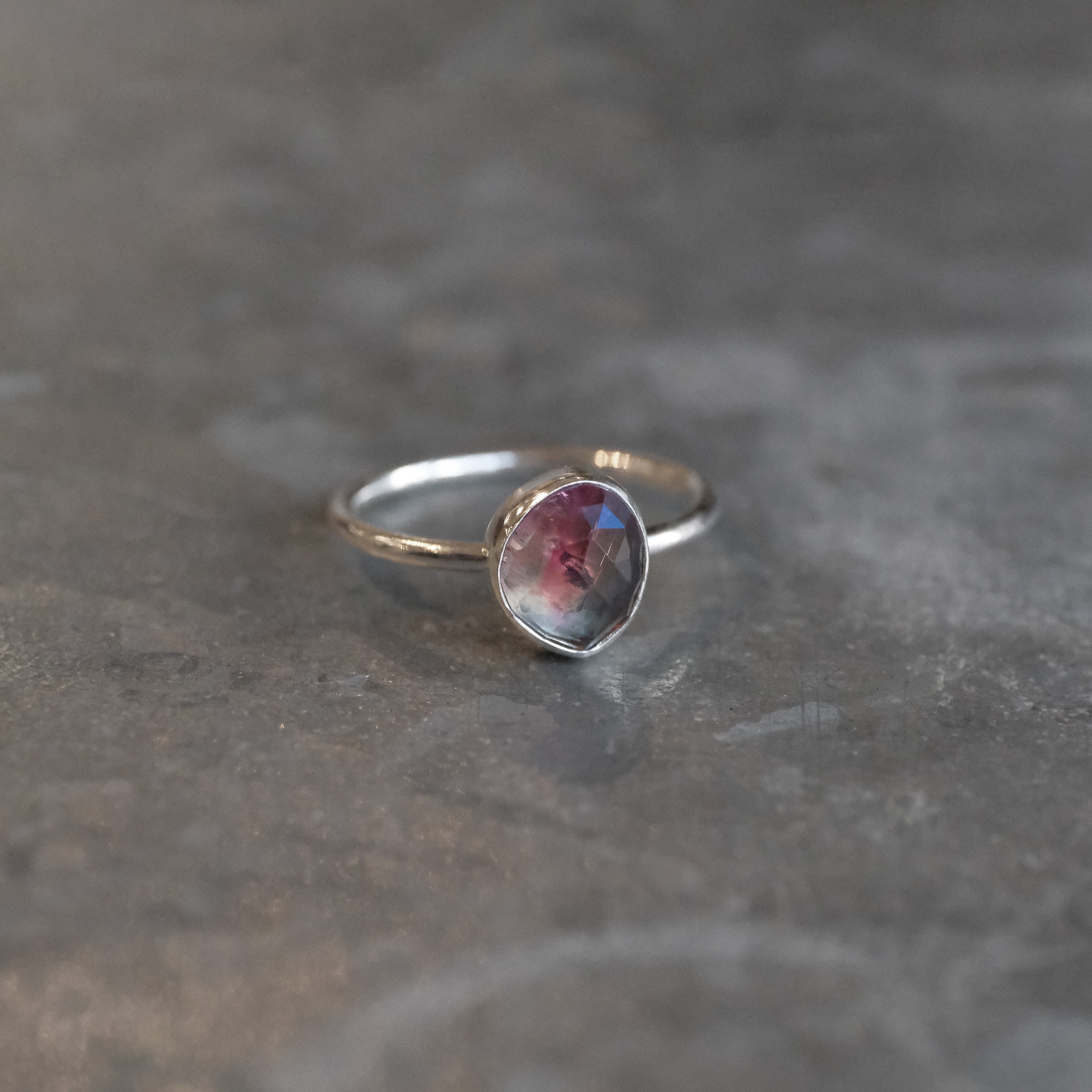 Watermelon Tourmaline Chiquito Ring (Size 7) - One of a Kind