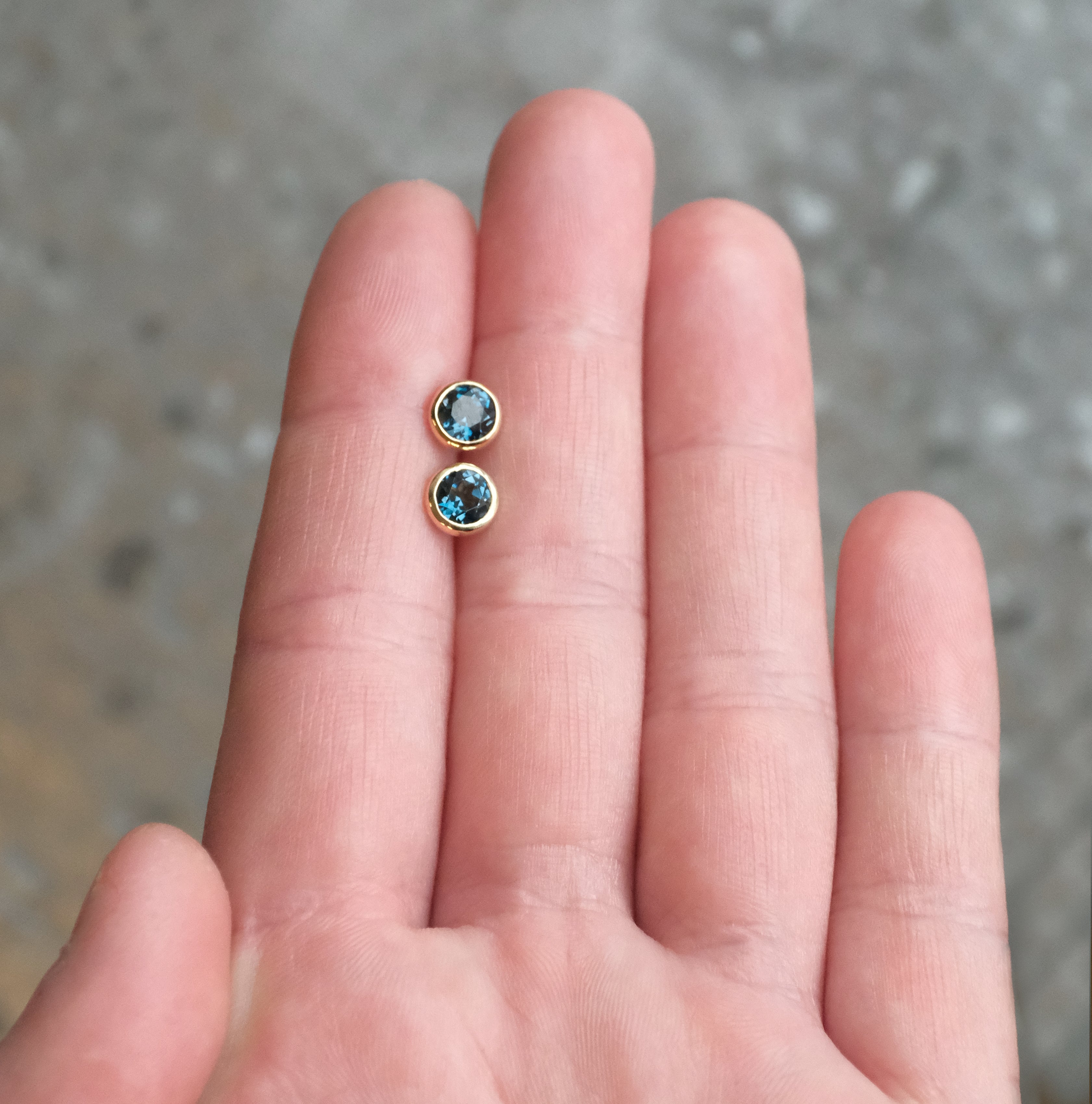 14k + London Topaz Studs