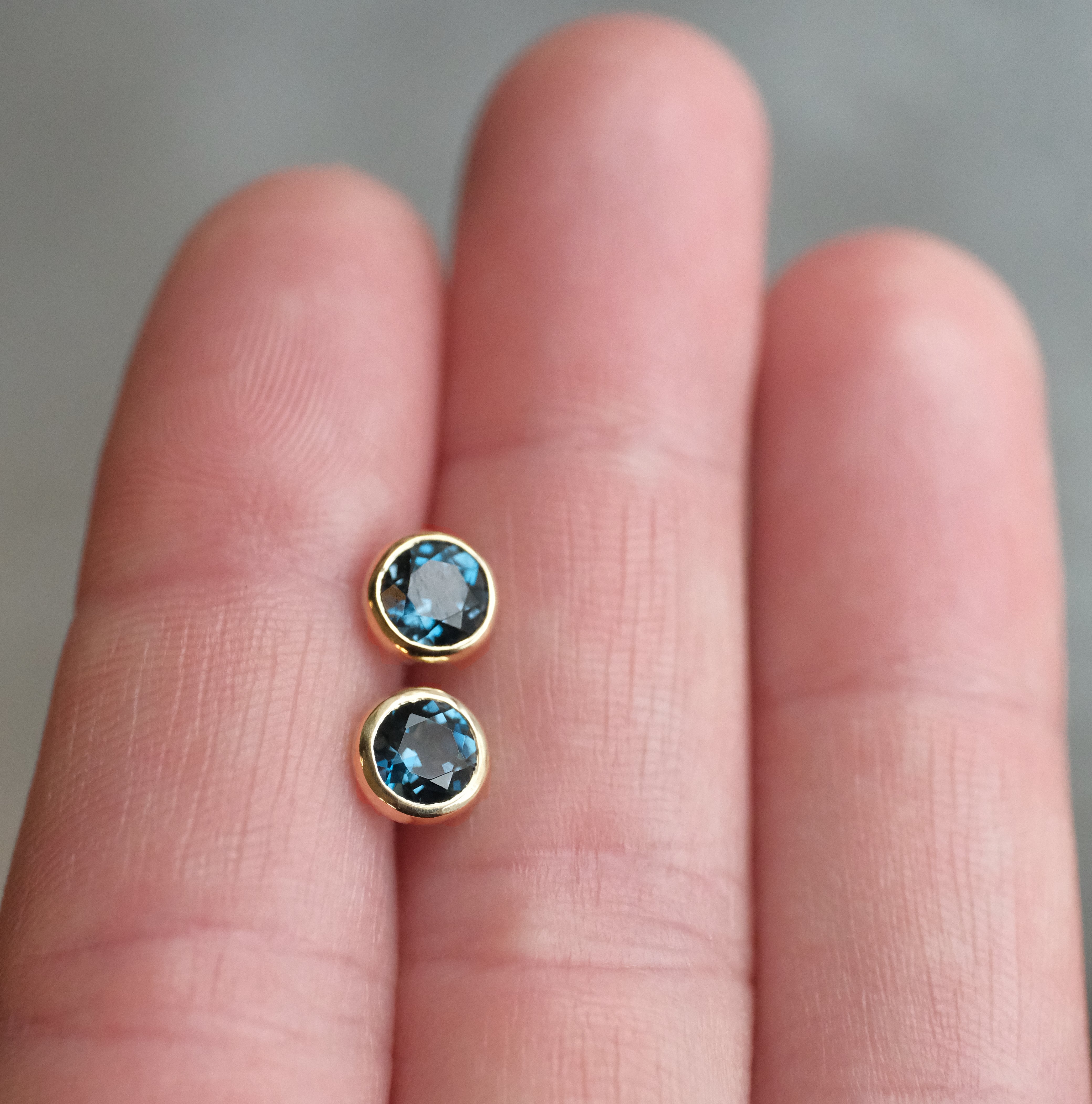 14k + London Topaz Studs
