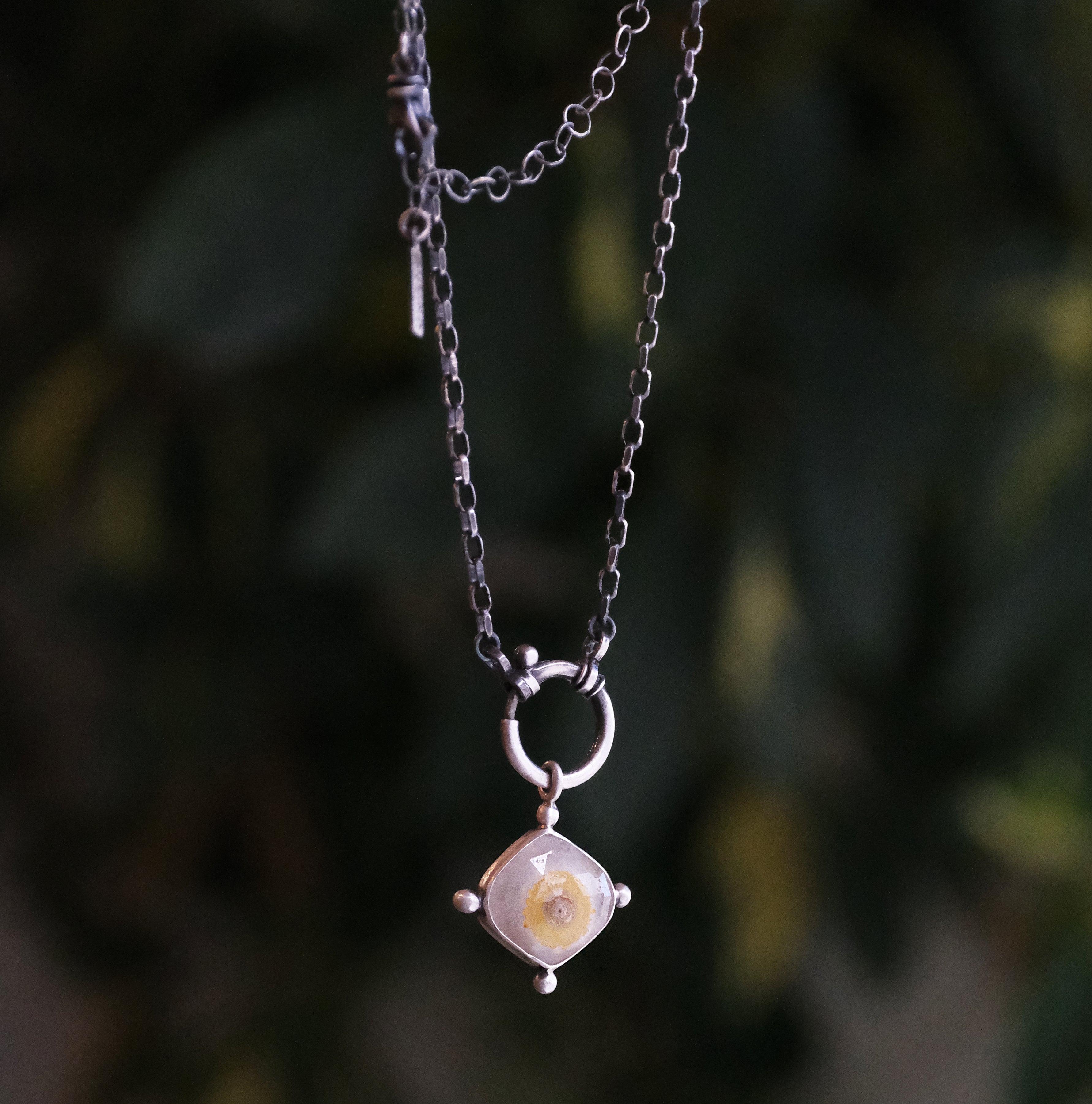 Oracle Eye Agate Charm Keeper Necklace - One of a Kind