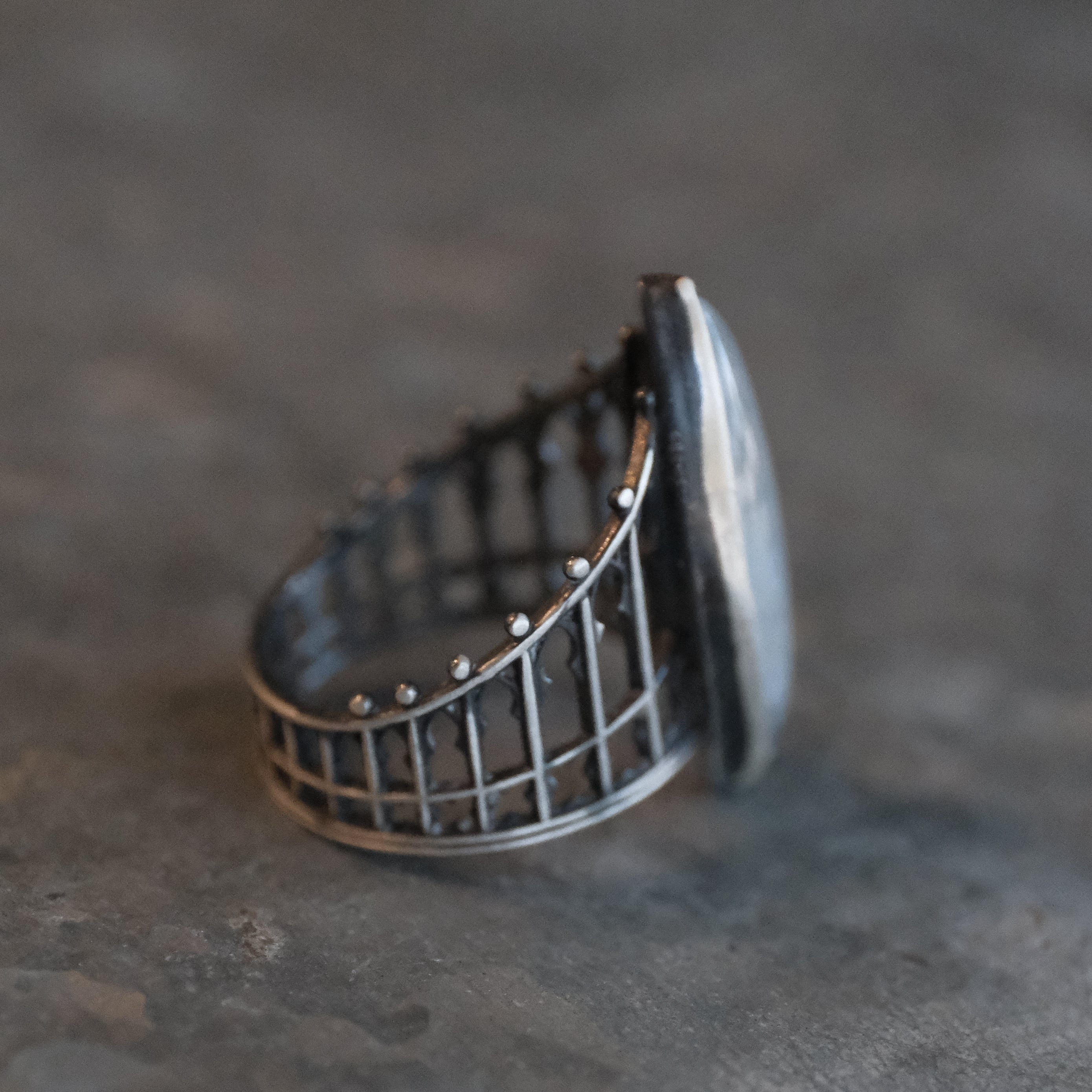 Moonstone Cathedral Ring (Size 6.5) - One of a Kind