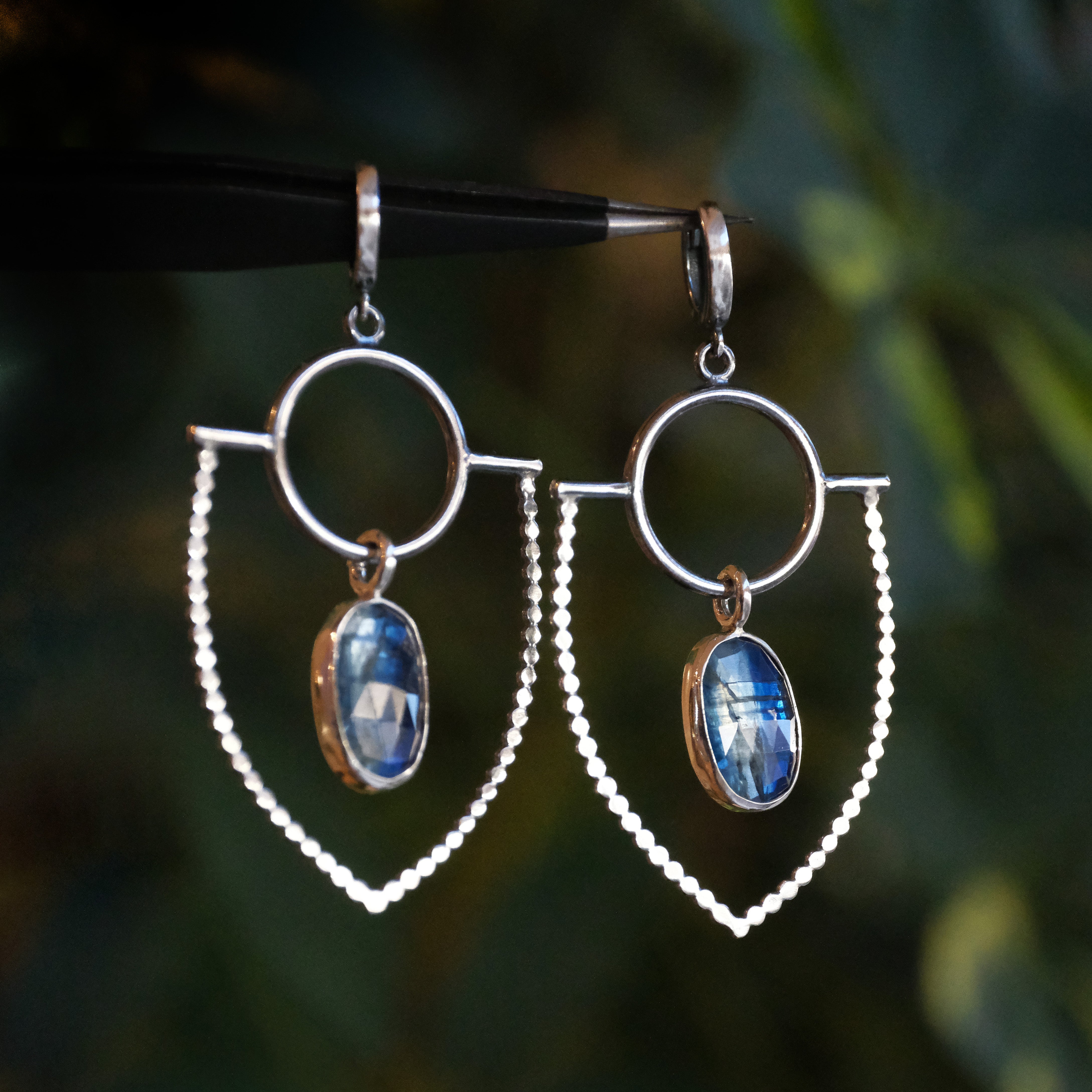 Kyanite + Sterling Sigil Earrings - One of a Kind