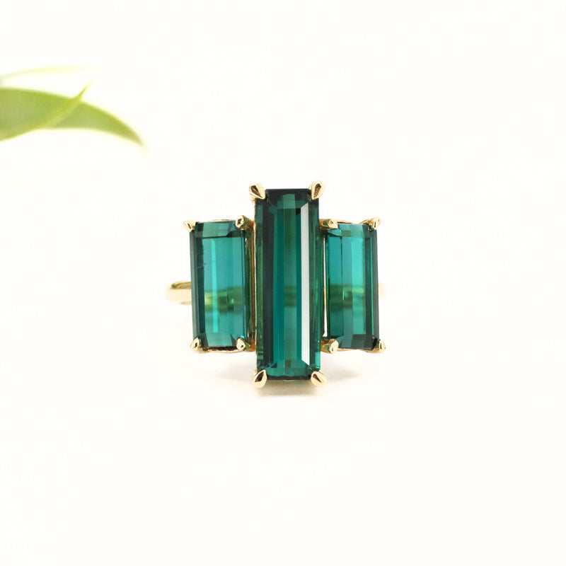 14k + Tourmaline Jungle Ring