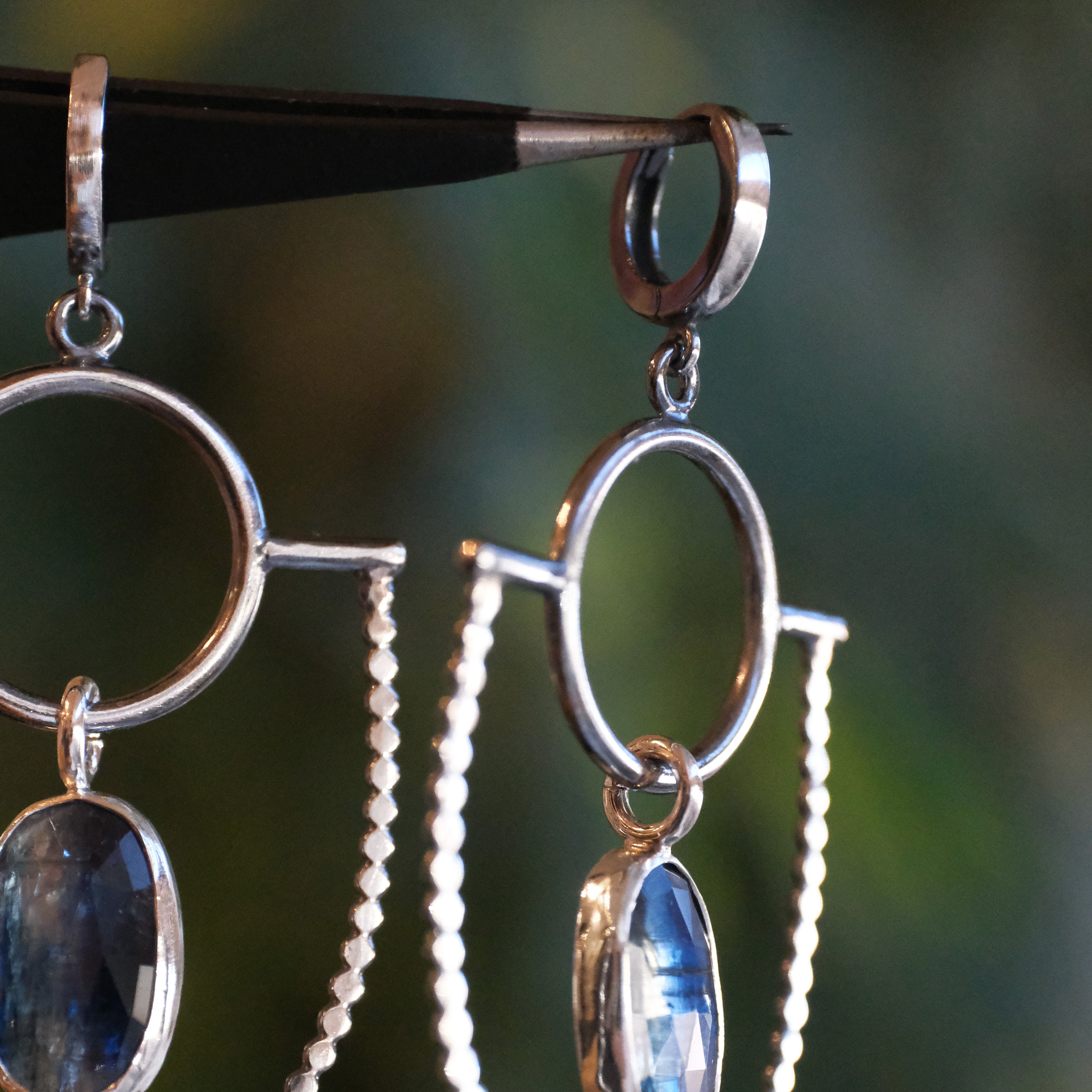 Kyanite + Sterling Sigil Earrings - One of a Kind