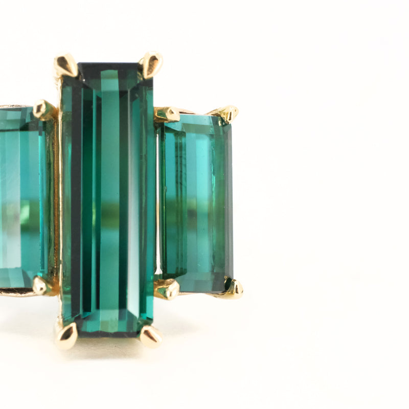 14k + Tourmaline Jungle Ring