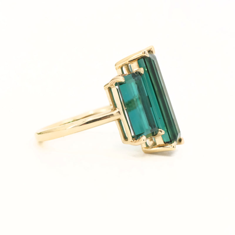 14k + Tourmaline Jungle Ring