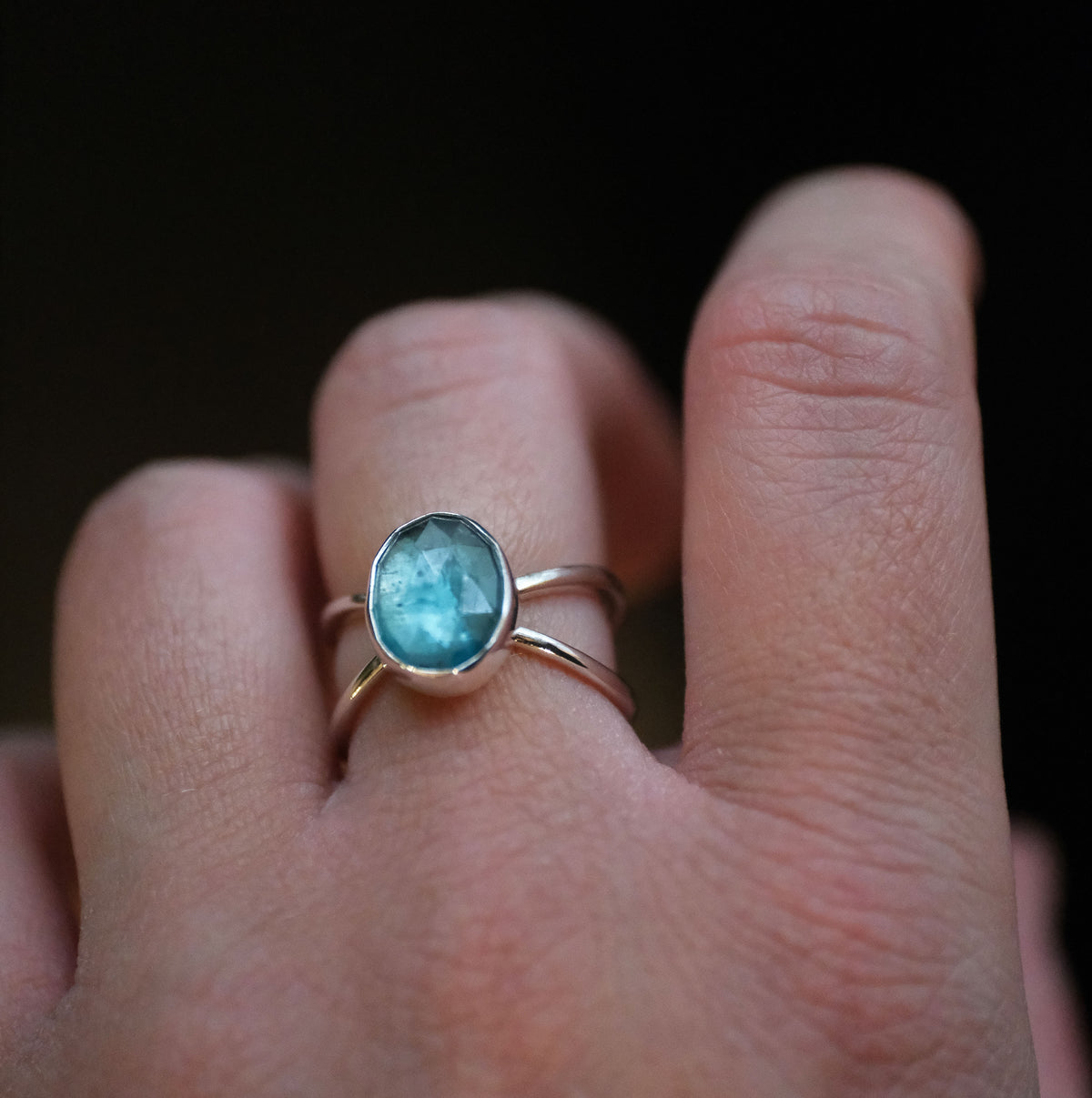 Kyanite Atom Ring (Size 6) - One of a Kind
