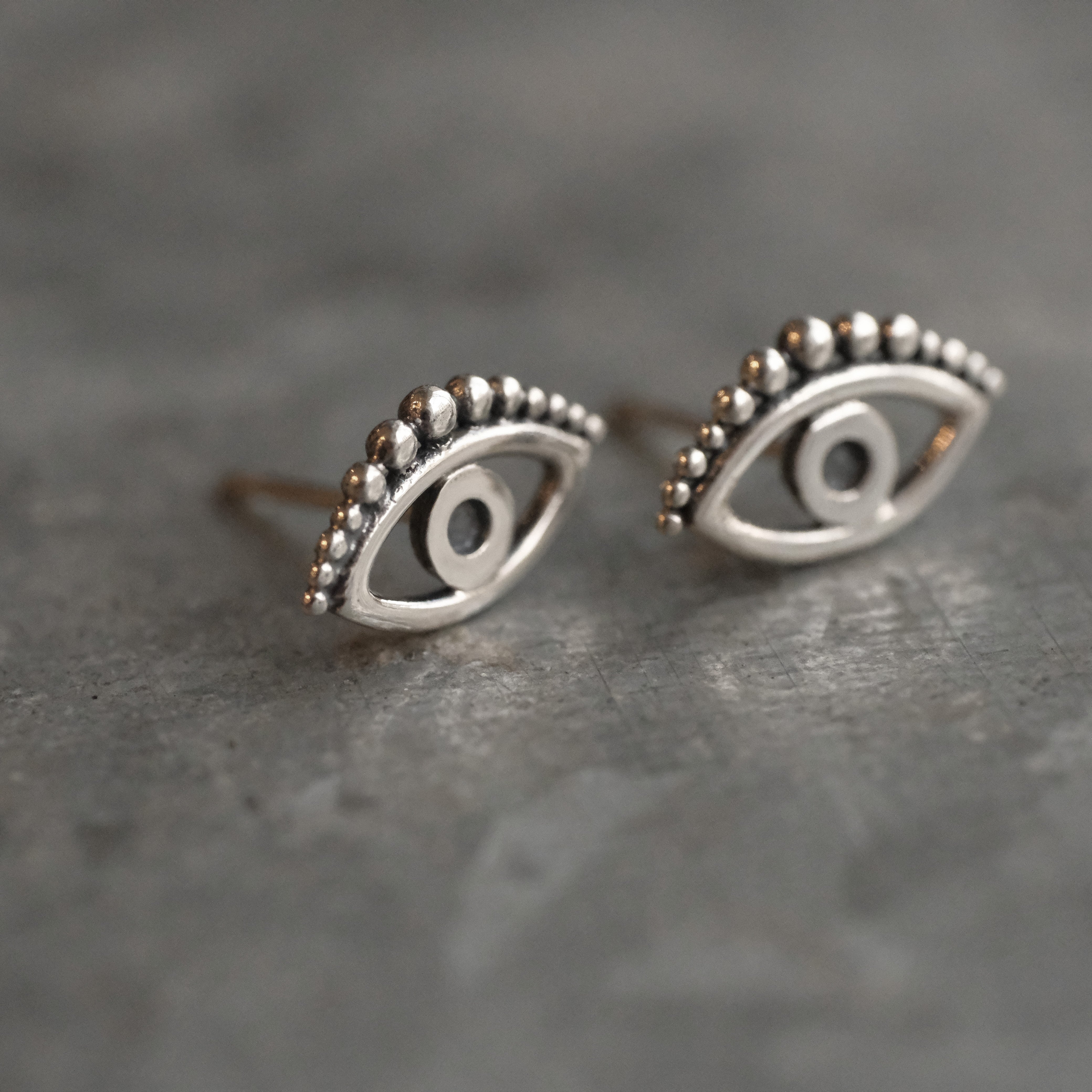 Sterling Evil Eye Studs