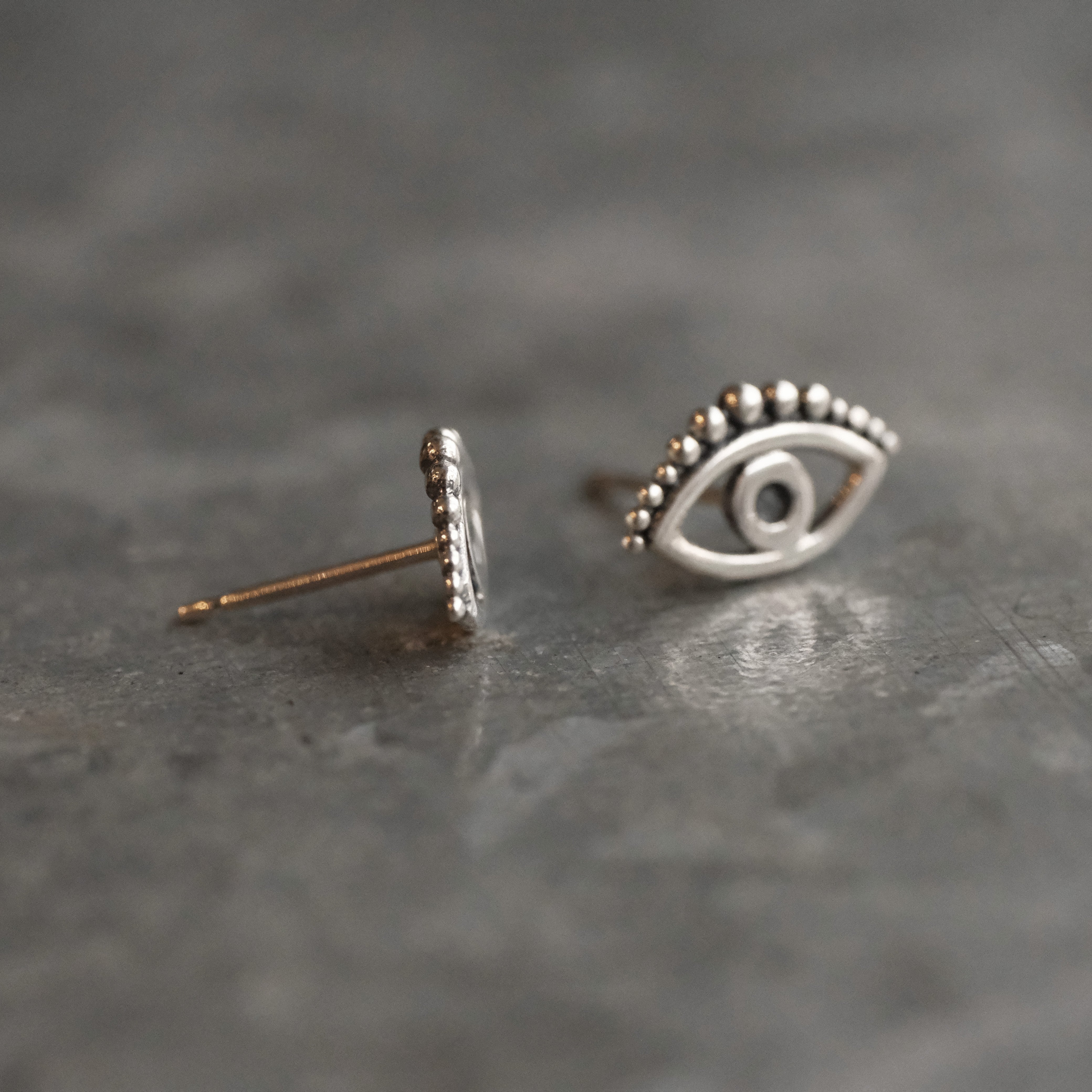 Sterling Evil Eye Studs