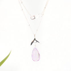 Posy Sterling + Pink Amethyst Necklace