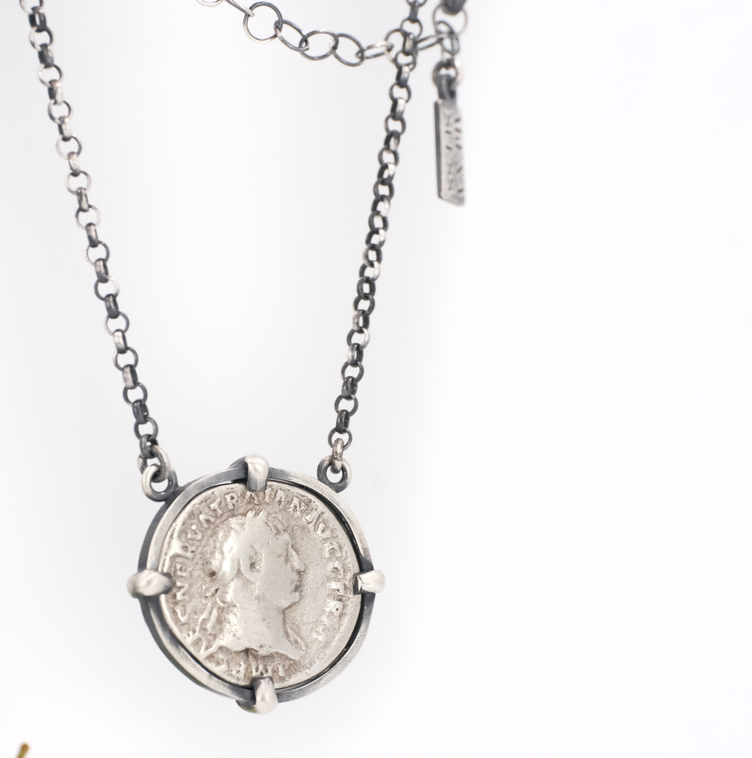 Roman Silver Denarius Coin Necklace - 110 AD - One of a Kind