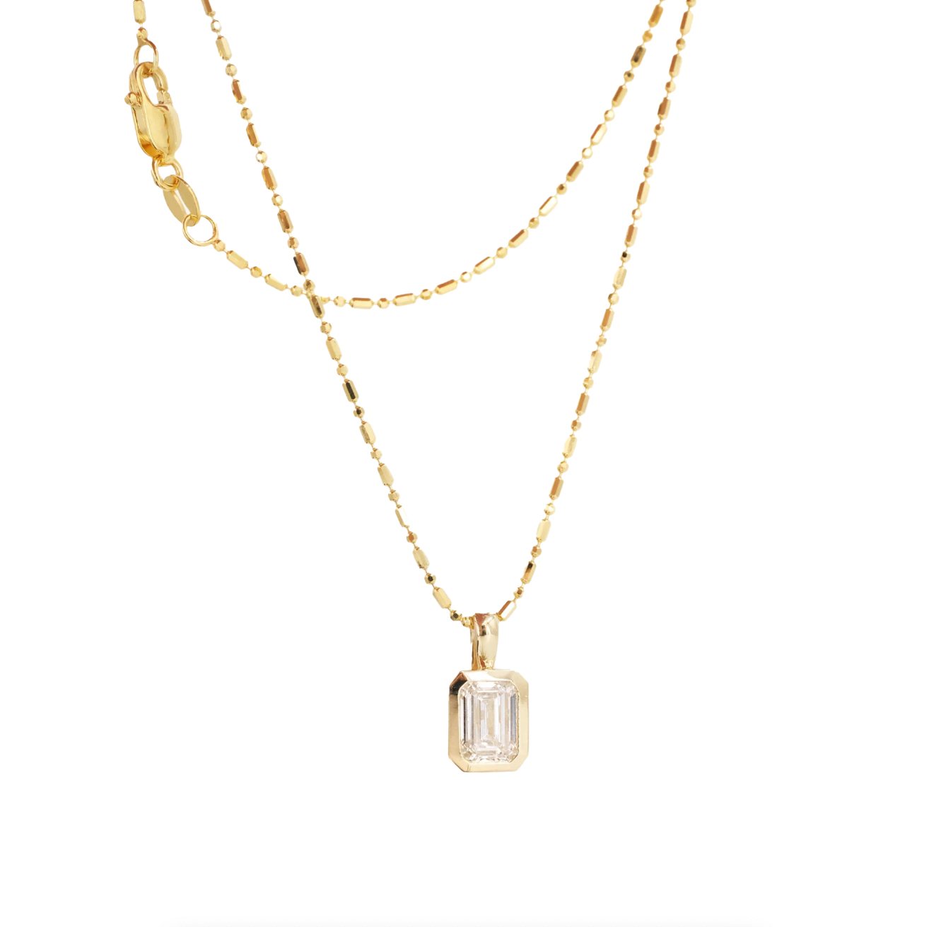 14k + Lab Diamond Lyon Necklace