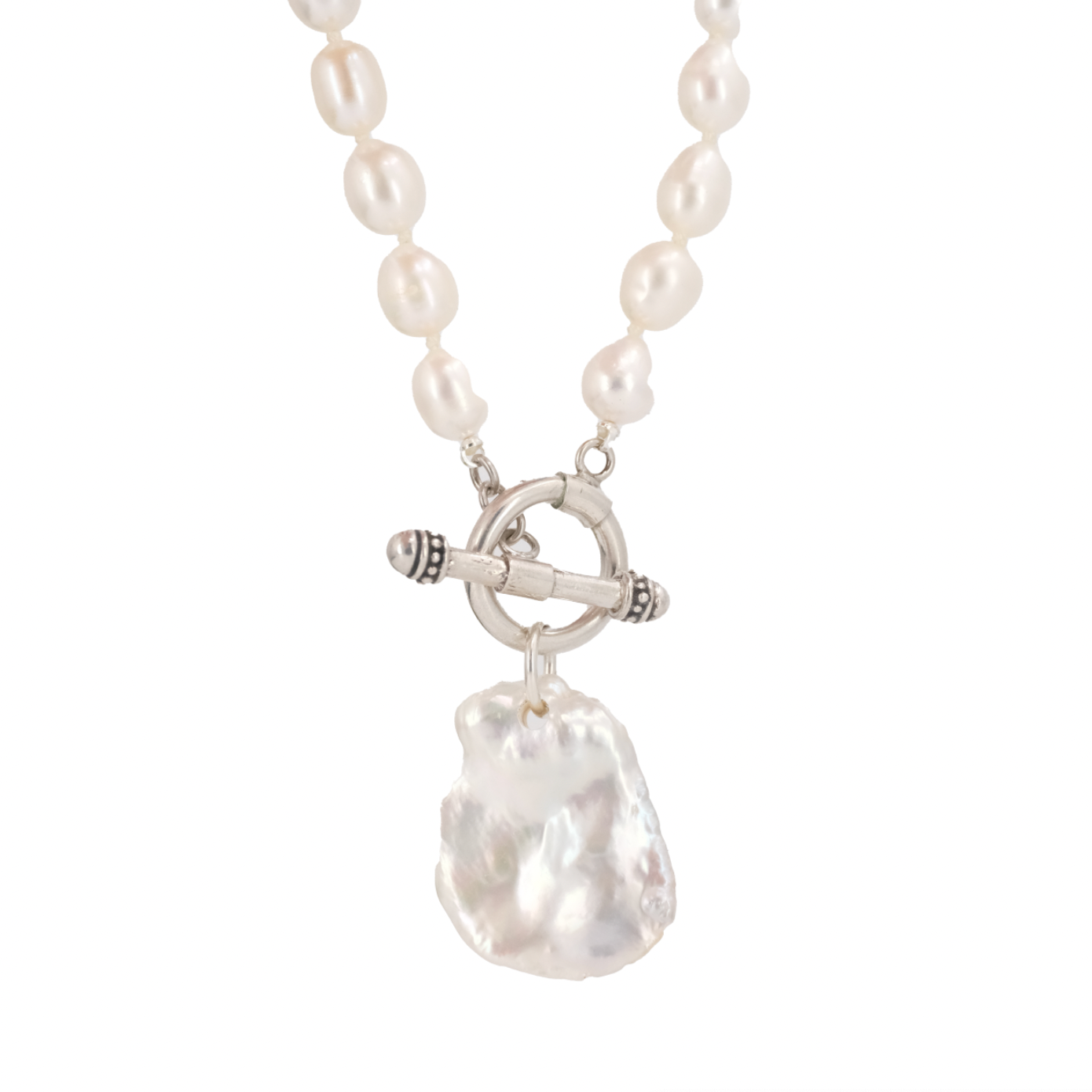 Into White Pearl + Sterling Necklace - One of a Kind