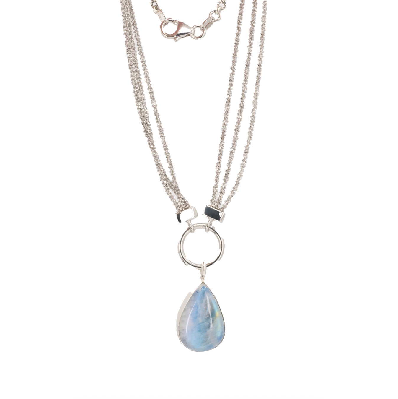 Moonstone + Sterling Malta Necklace - One of a Kind