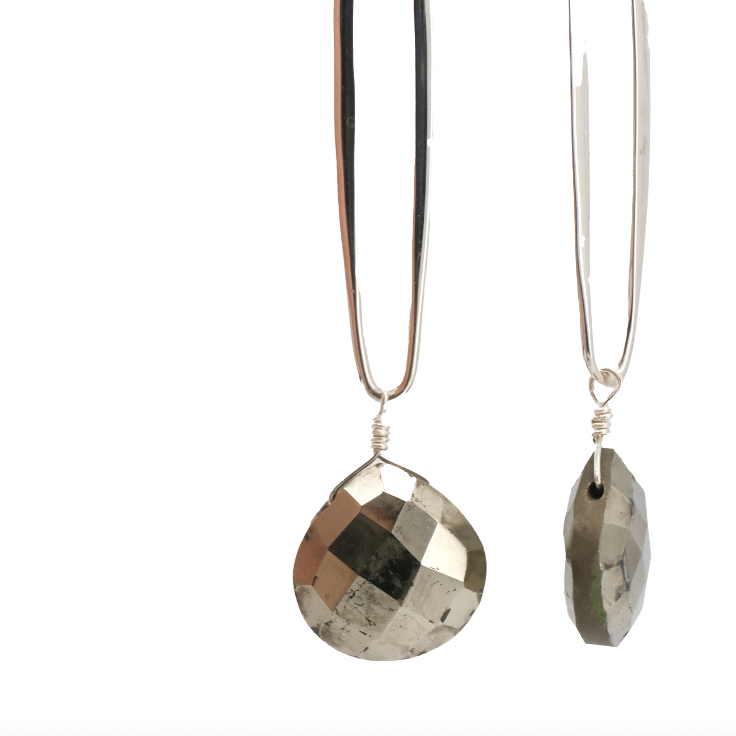 Sterling + Pyrite Lagom Earrings