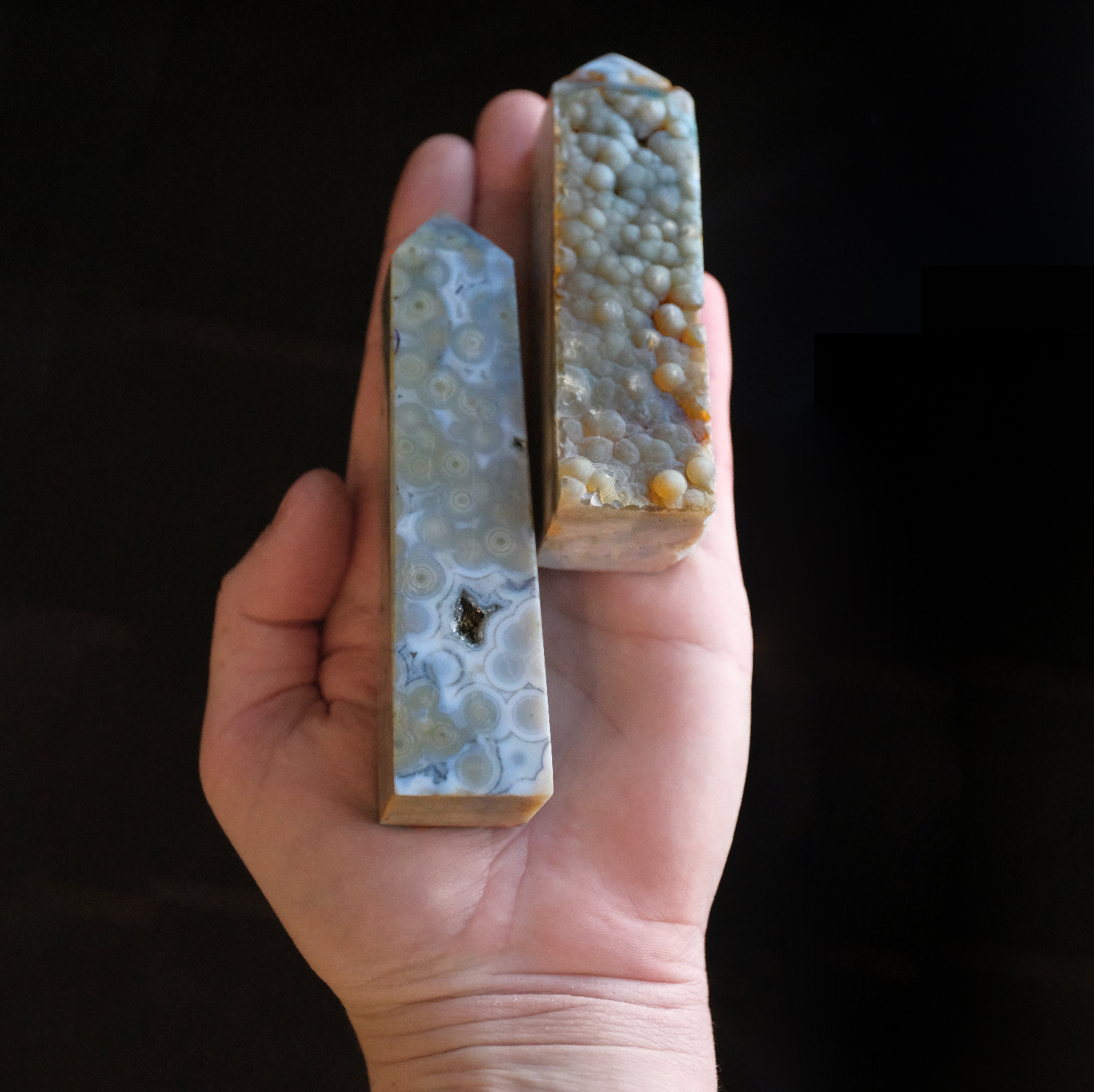 Ocean Jasper Tower with Druzy Pockets