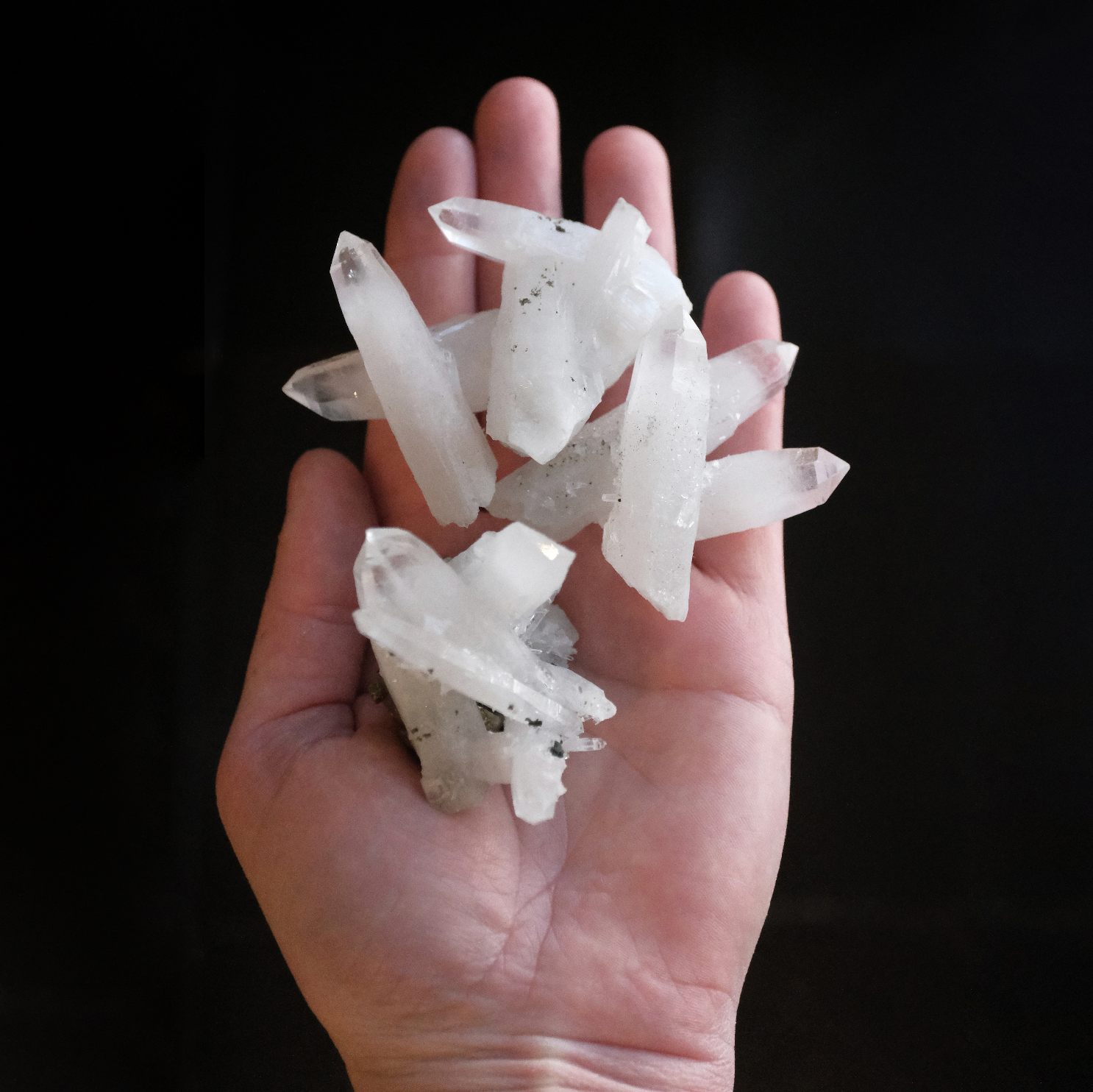 Mini Peruvian Calcite Points with Pyrite