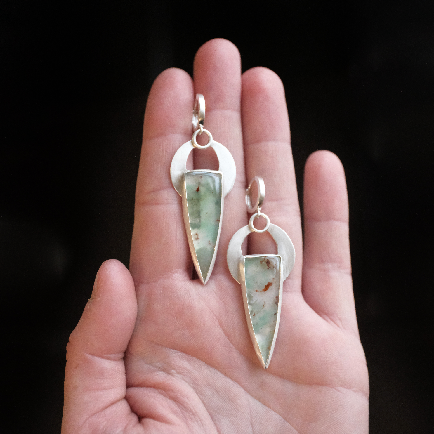 Aquaprase Rising Sun Earrings - One of a Kind