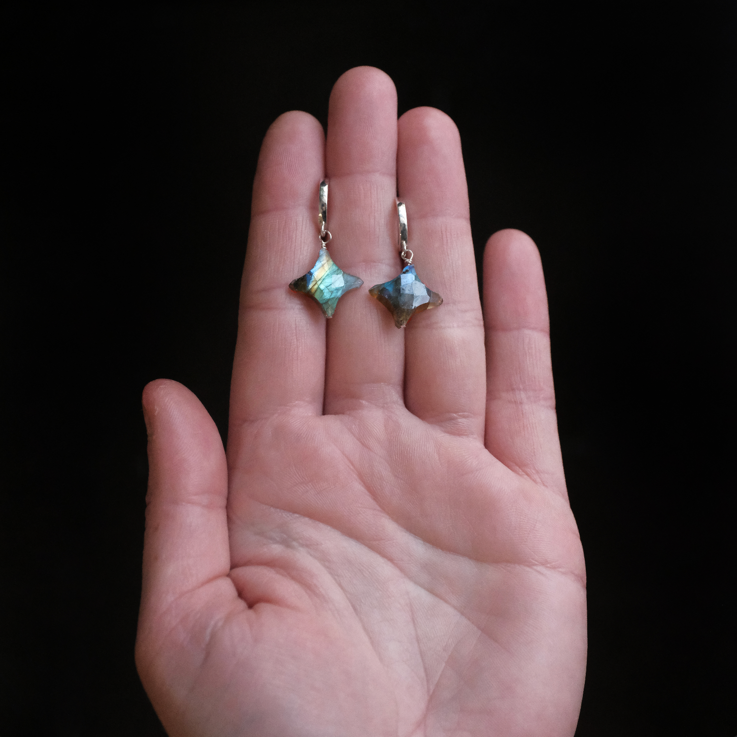 Labradorite Starbrite Hugger Earrings