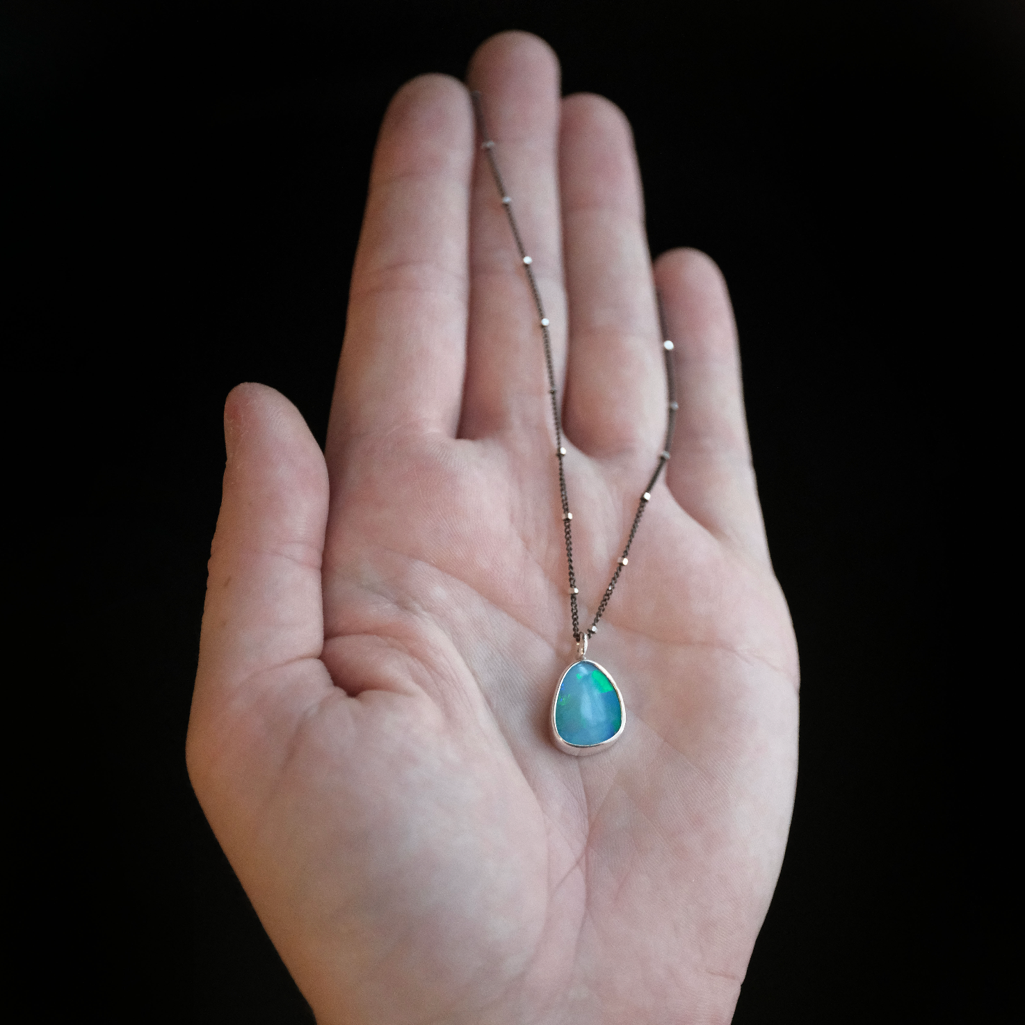 Australian Opal Galileo Necklace - One of a Kind