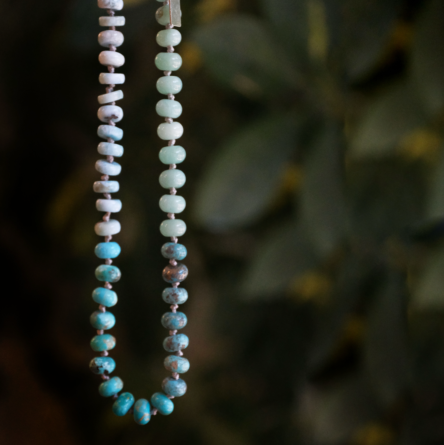 Knotted Seaworthy Gemstone Necklace - One of a Kind