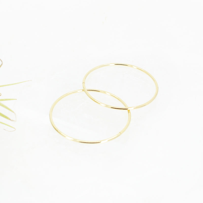 14k Infinity Hoops