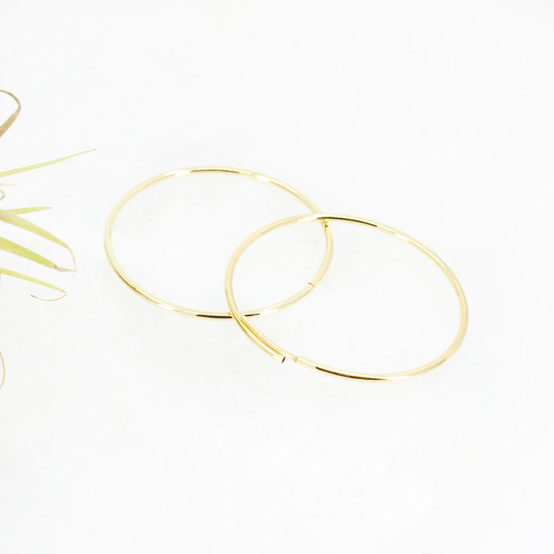 14k Infinity Hoops