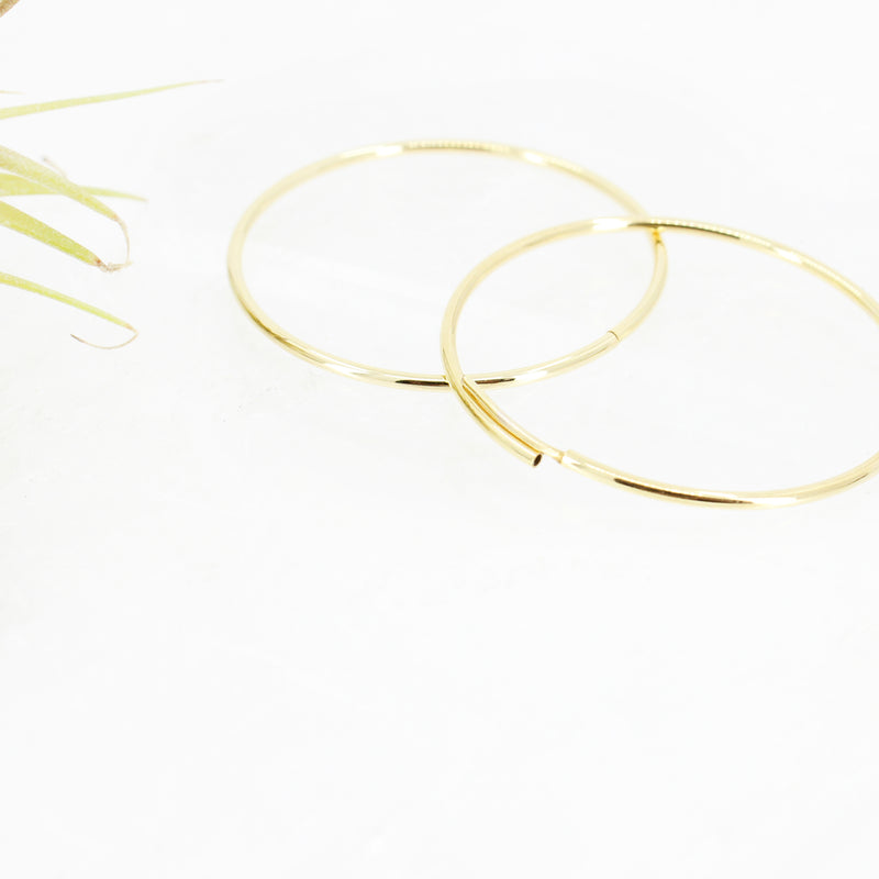 14k Infinity Hoops