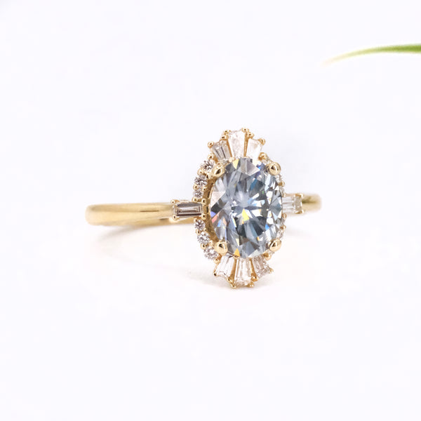 14k Moissanite + Diamond Chareau Ring