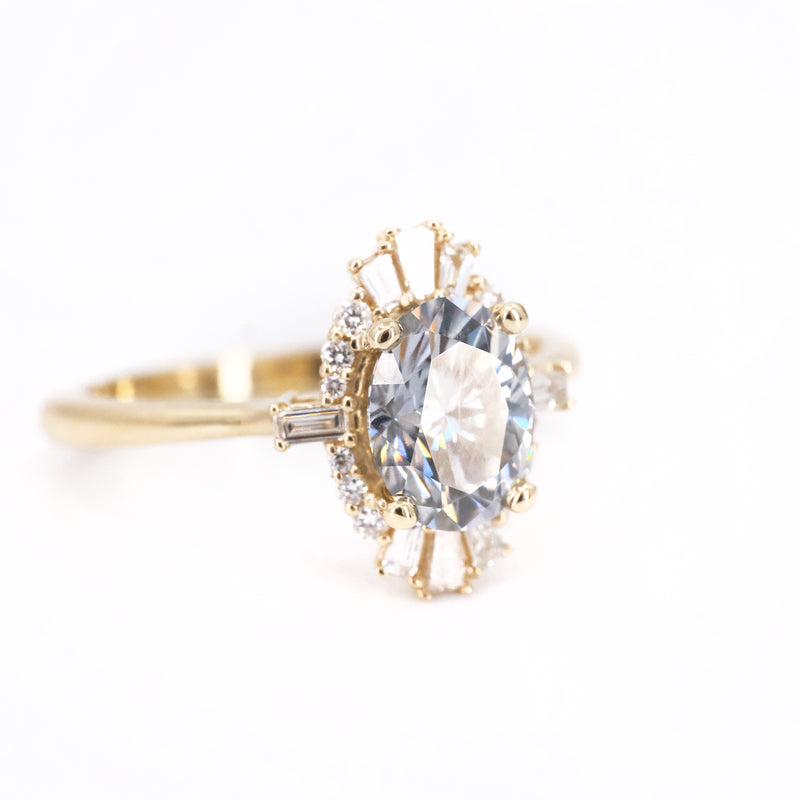 14k Moissanite + Diamond Chareau Ring