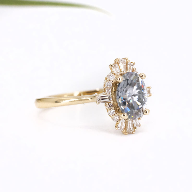 14k Moissanite + Diamond Chareau Ring