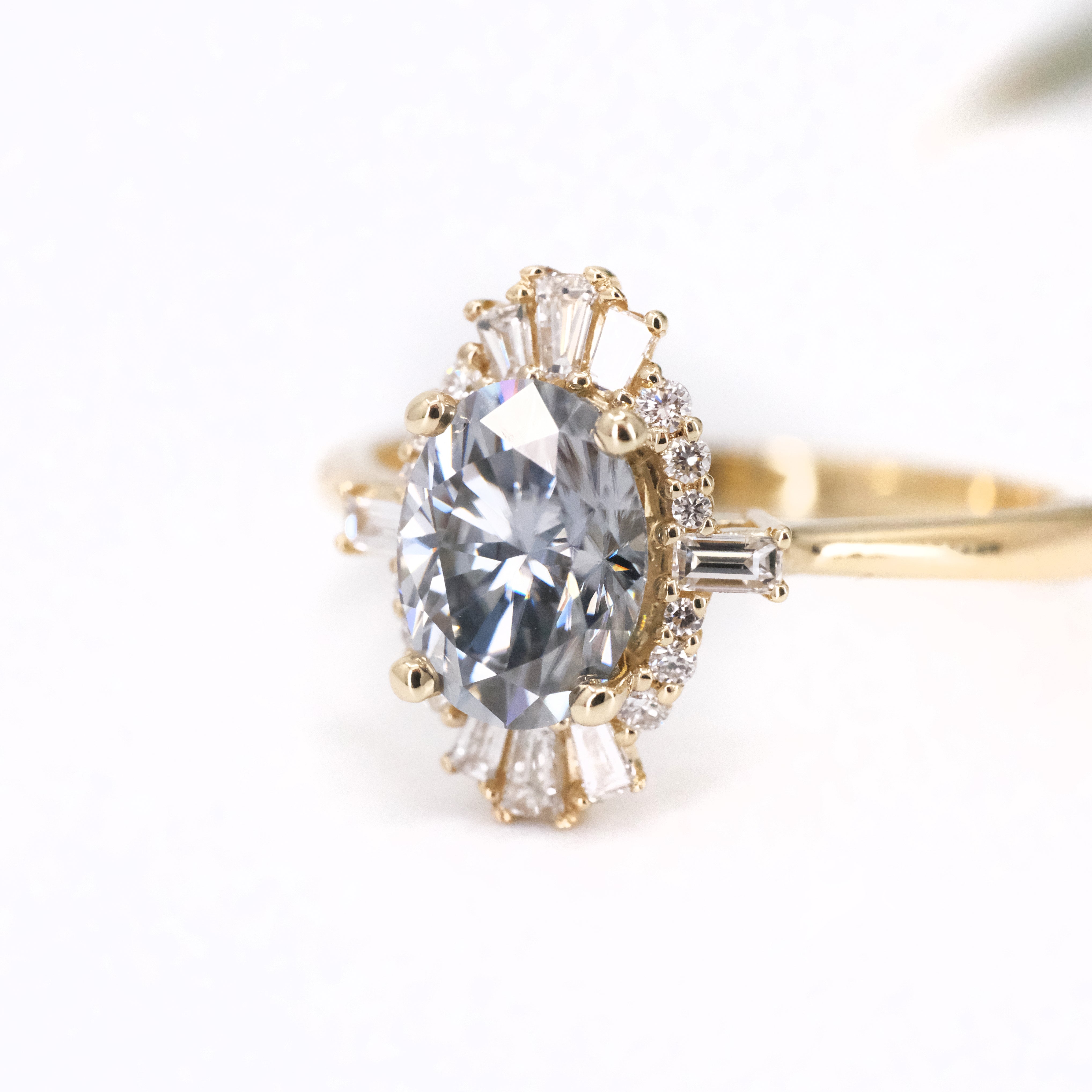 14k Moissanite + Diamond Chareau Ring