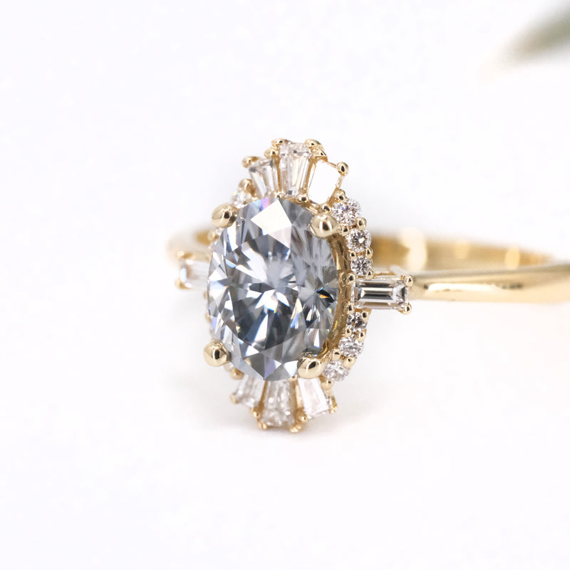 14k Moissanite + Diamond Chareau Ring