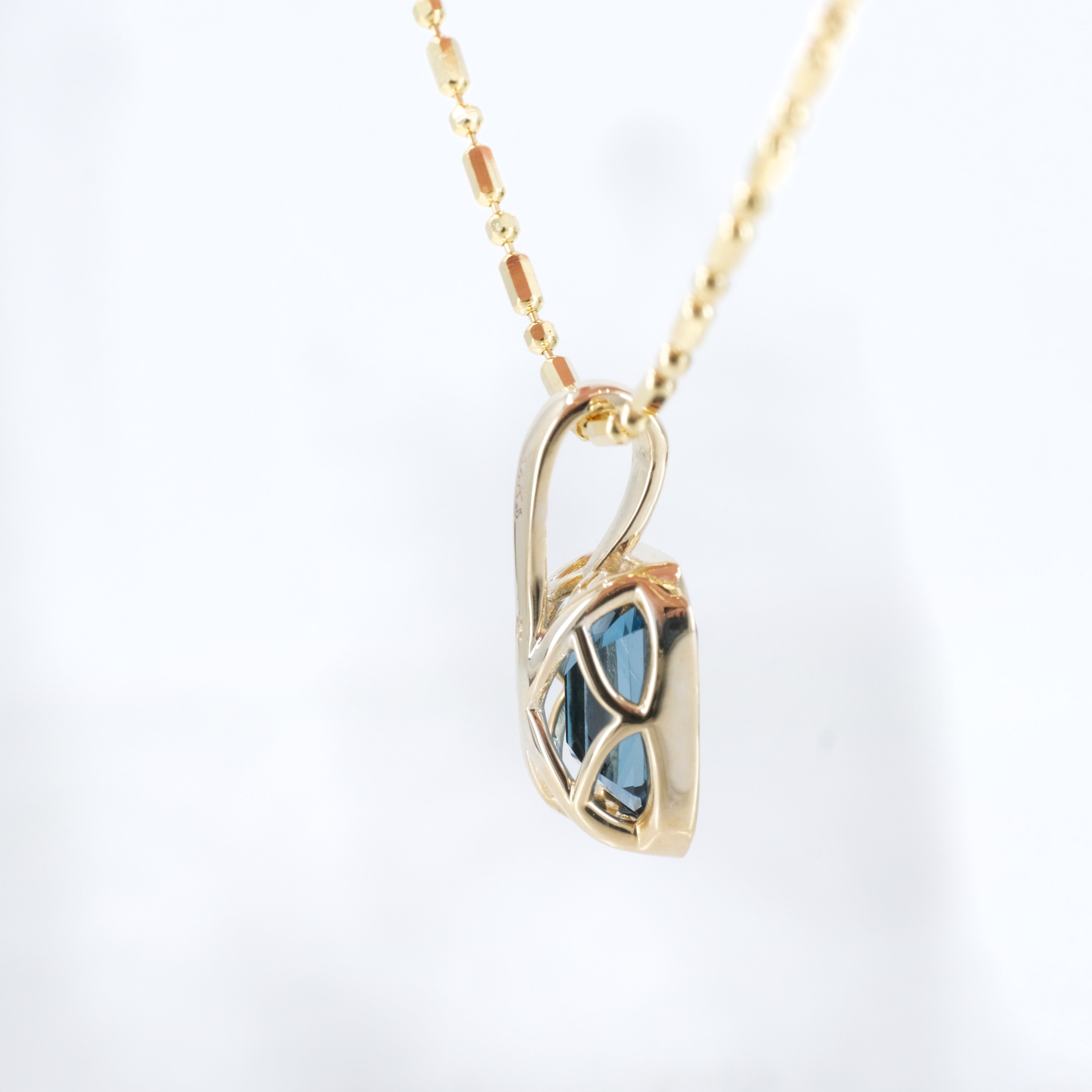 14k + London Blue Topaz Lyon Necklace